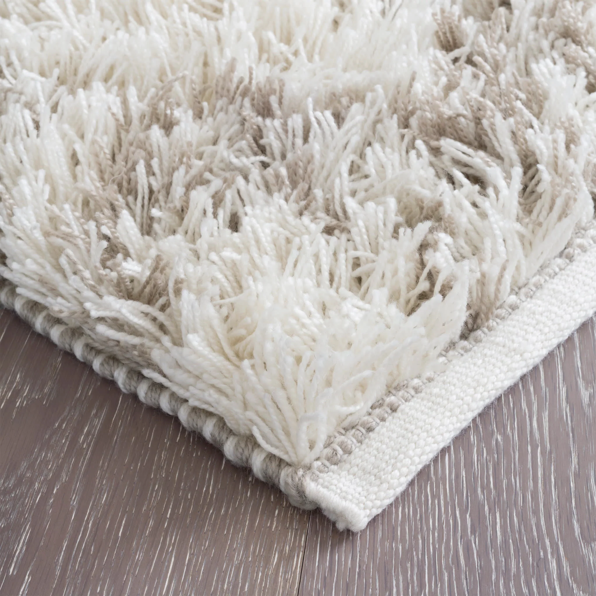Moroccan Diamond Grey Handwoven Performance Rug Swatch - Image 4