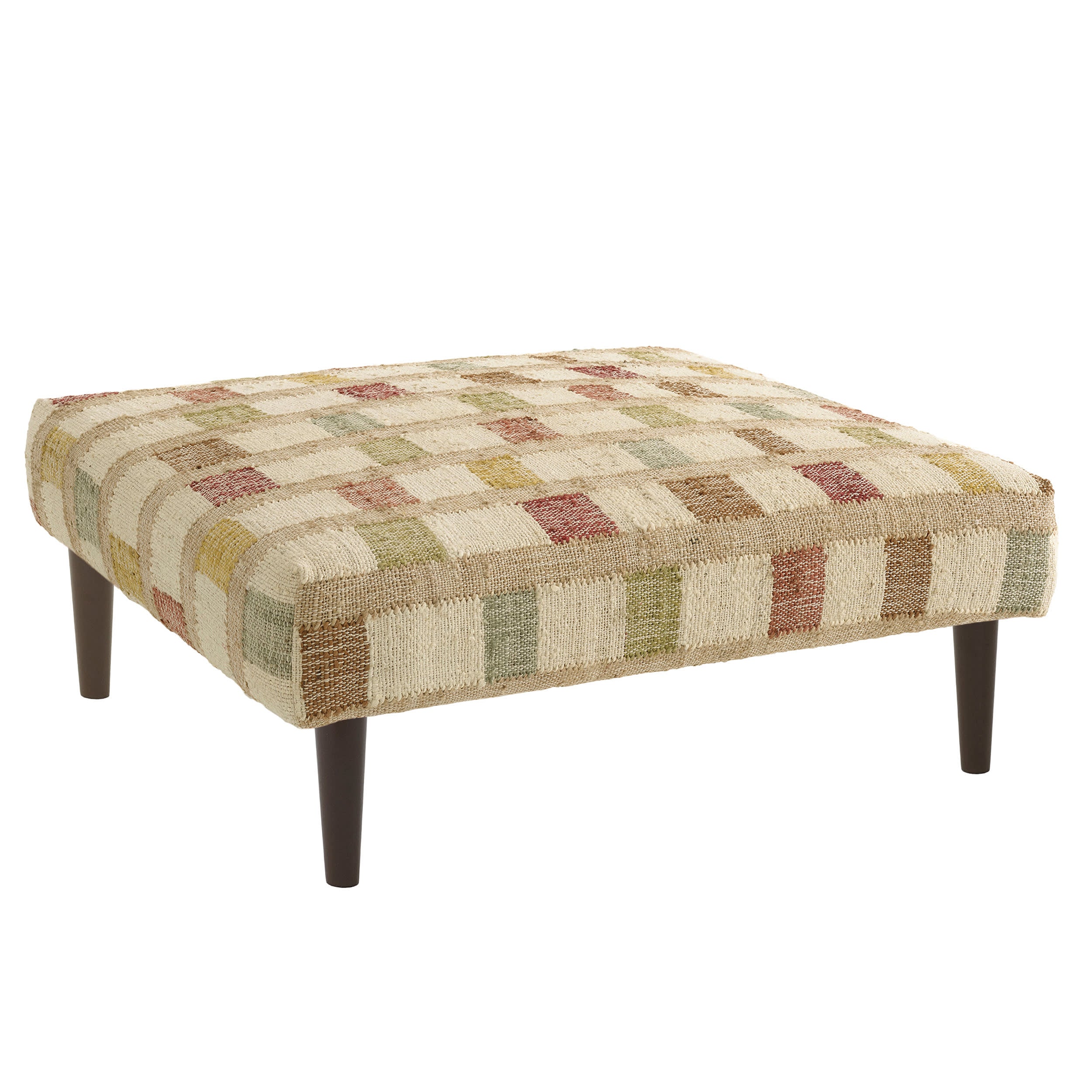 Mosaic Multi Custom Rug Ottoman | Multicolored - Image 5