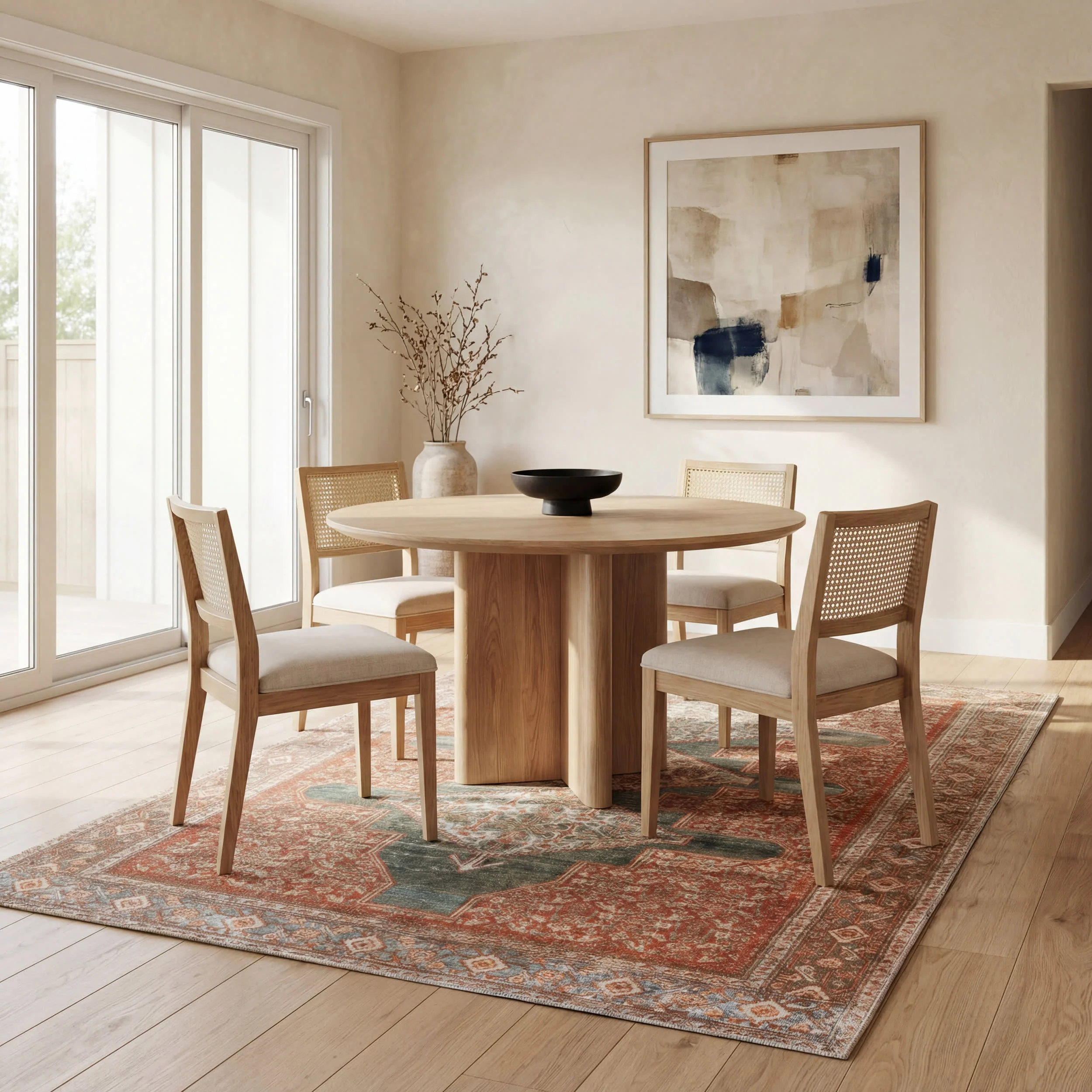 Muril Medallion Washable Rug | Multicolor - Image 4