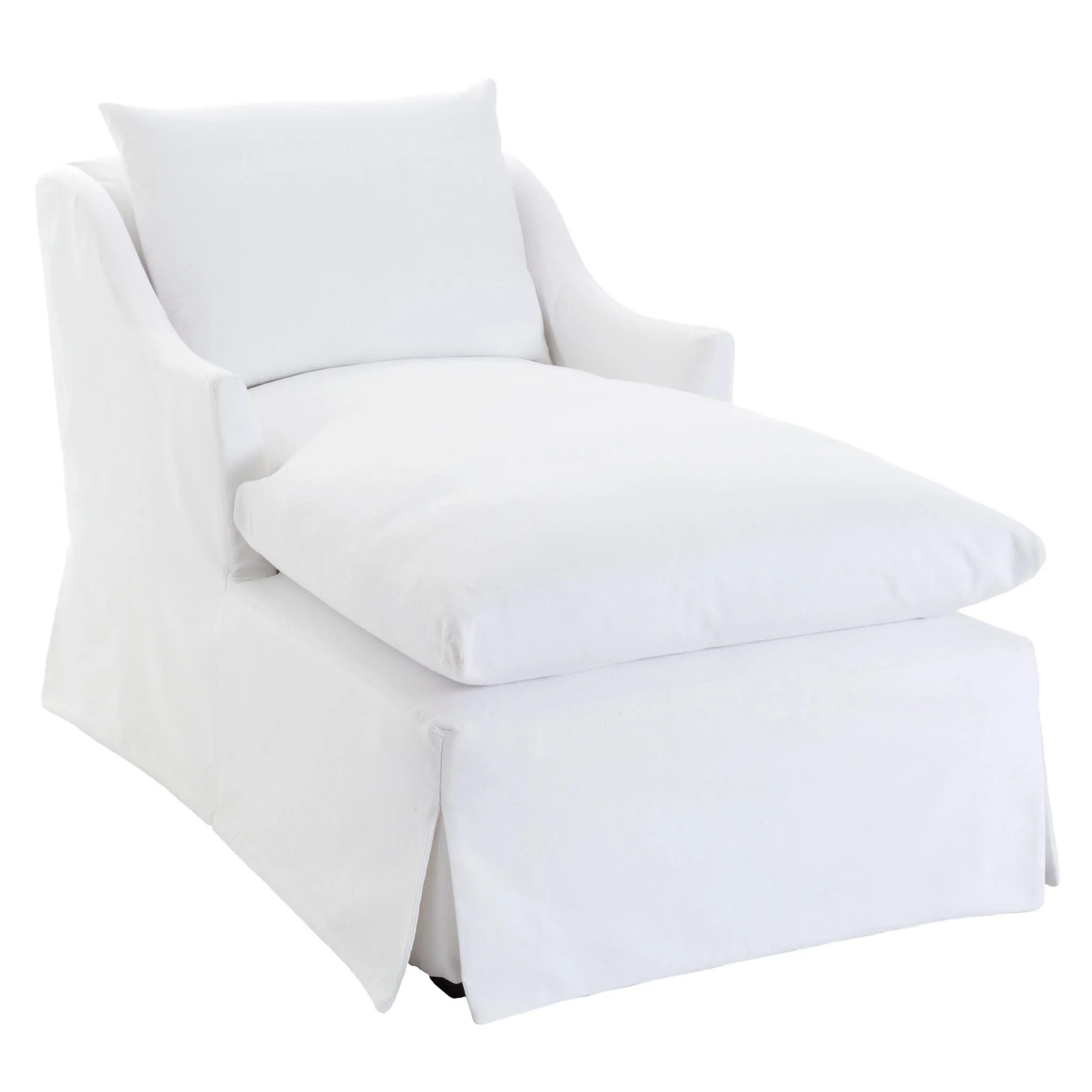 Namaste Slipcovered Chaise | White