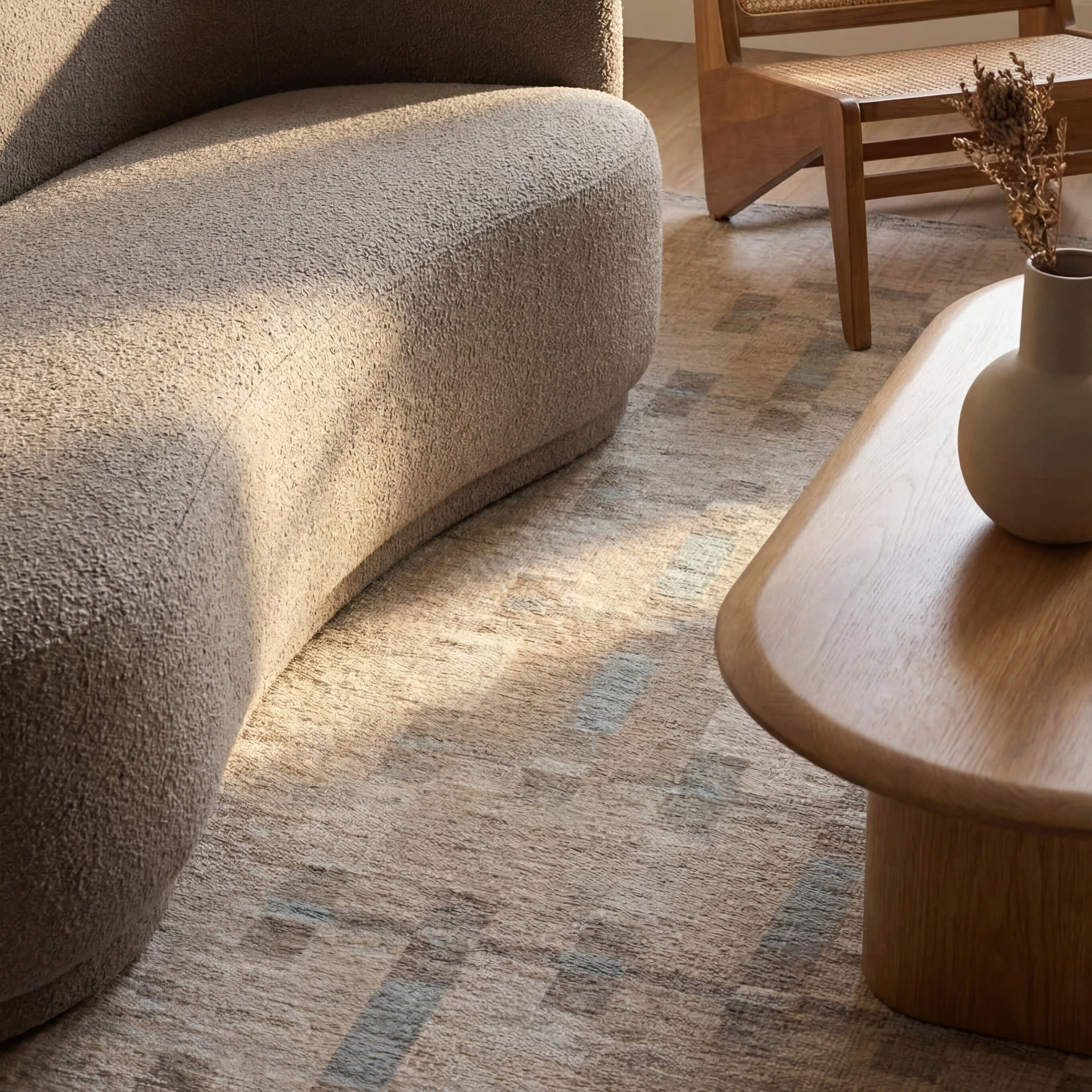 Nefe Bordered Washable Rug | Brown - Image 8