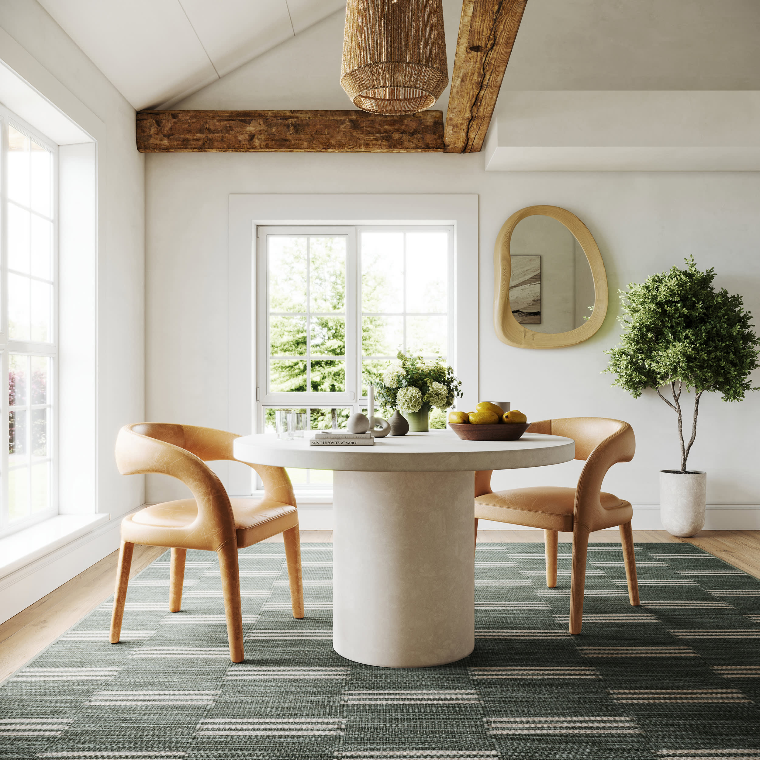 Ondine Coastal Indoor/Outdoor Custom Rug | Green - Image 2