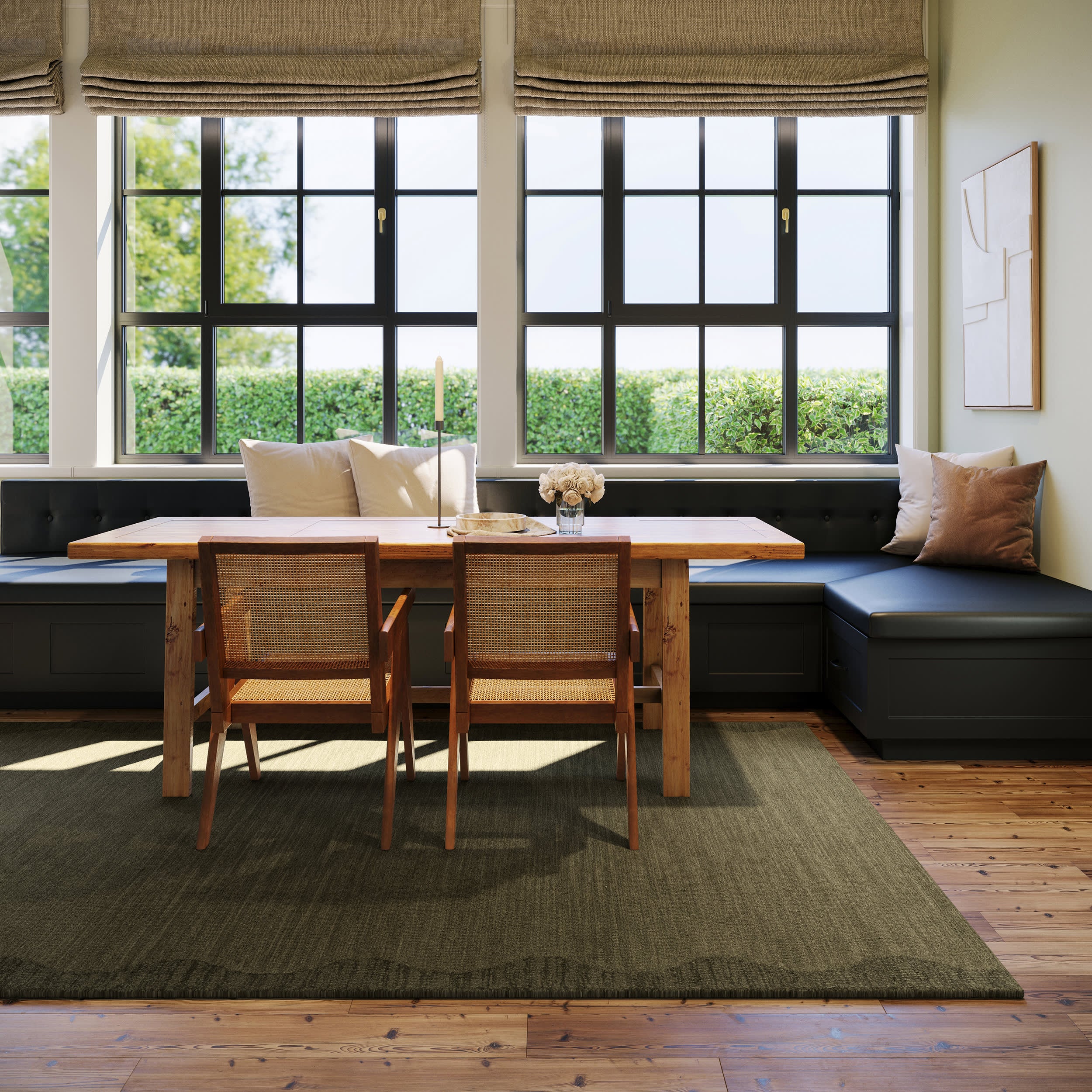 Ondine Solid Wool Rug by Nate Berkus | Green - Image 3