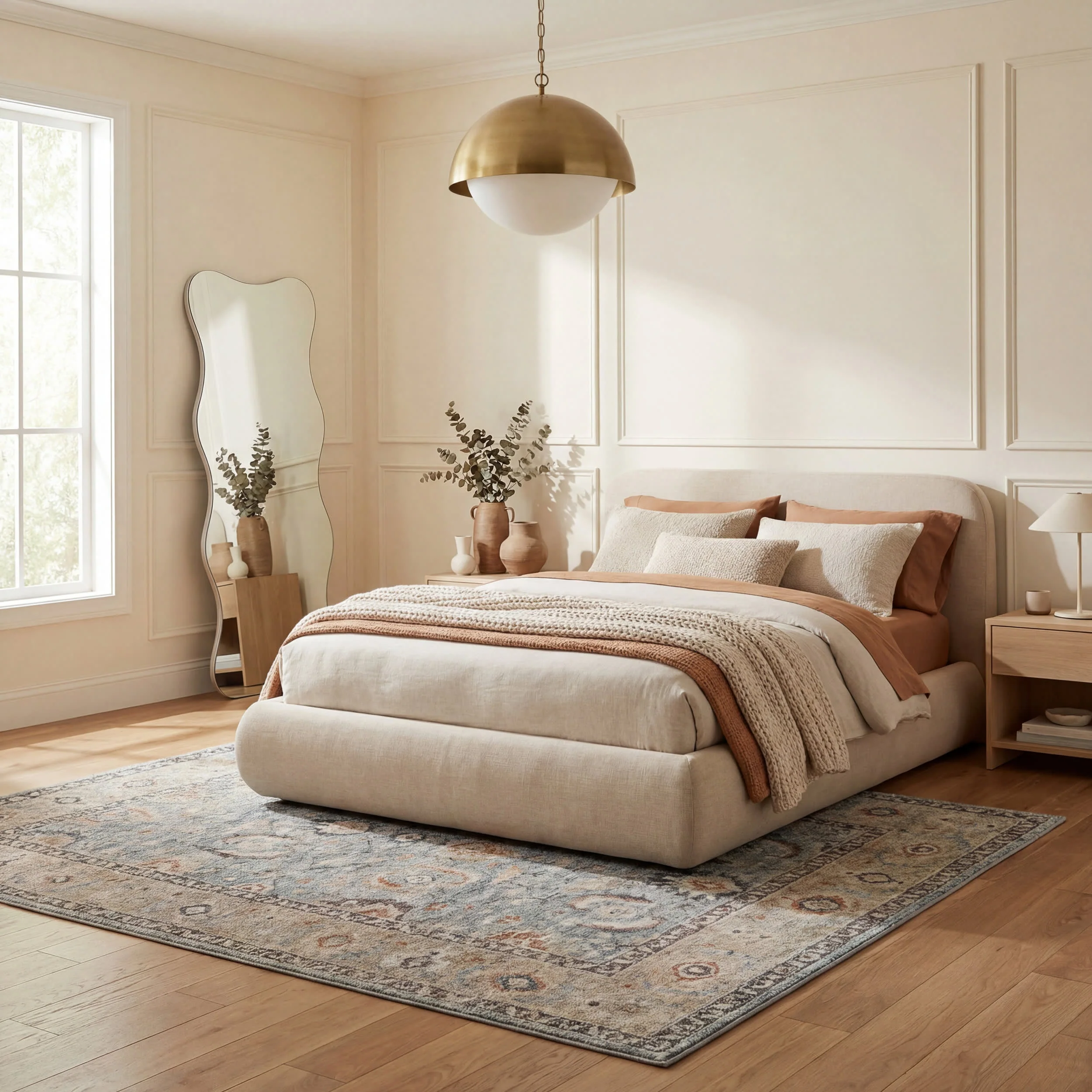 Felisse Traditional Bordered Washable Rug | Blue - Image 3