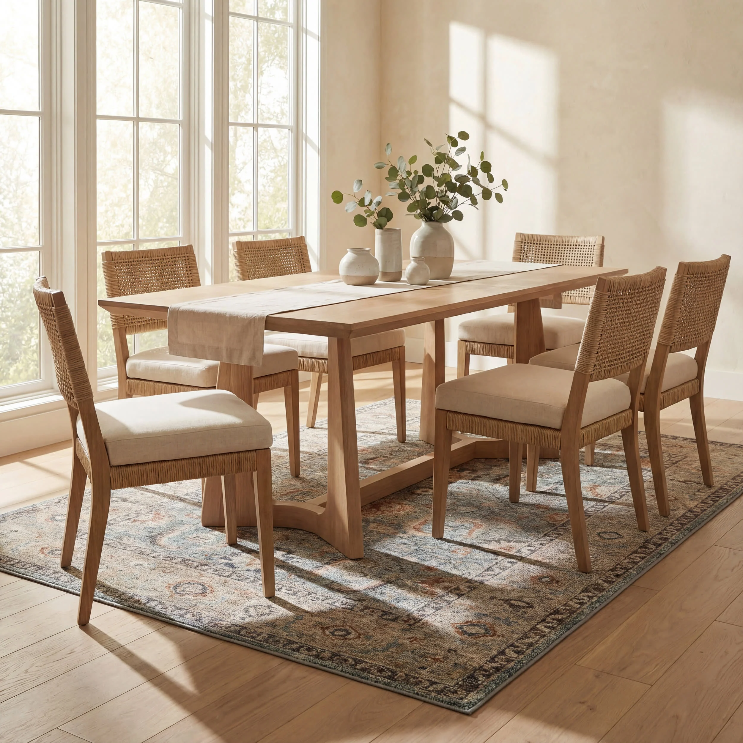 Felisse Traditional Bordered Washable Rug | Blue - Image 4
