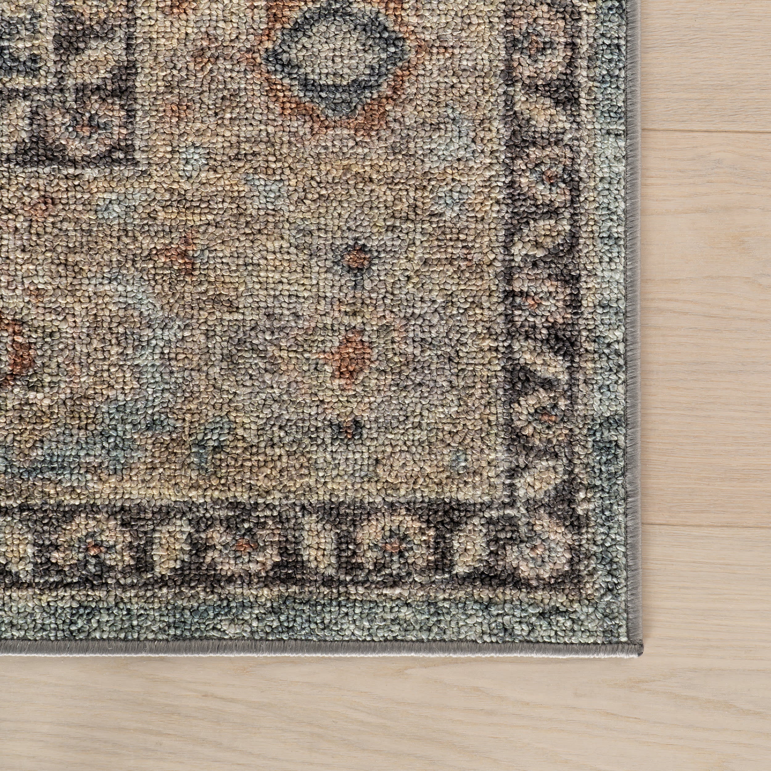 Felisse Traditional Bordered Washable Rug | Blue - Image 6