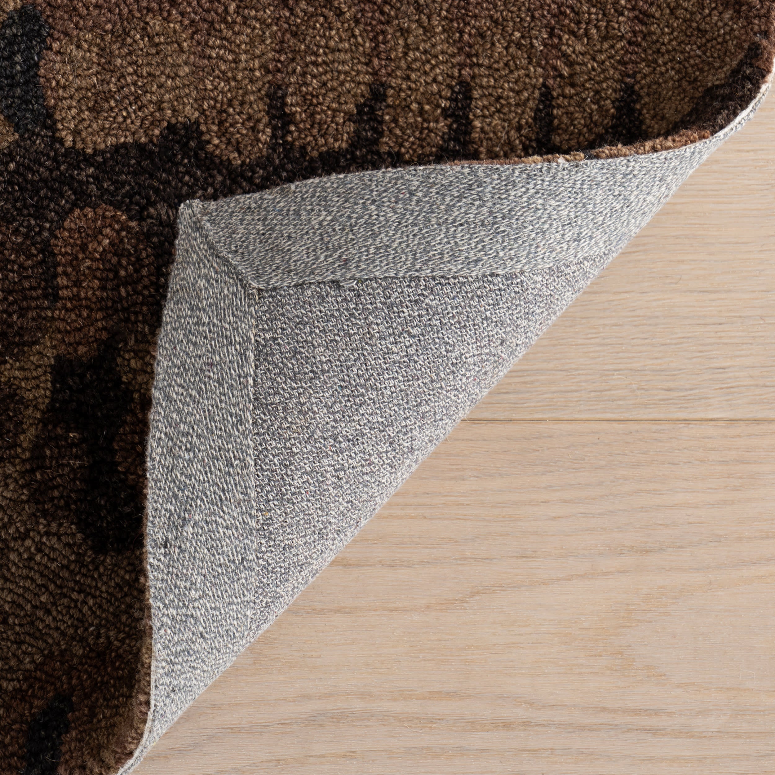 Paint Chip Hand Micro Hooked Wool Rug | Bark - Image 3