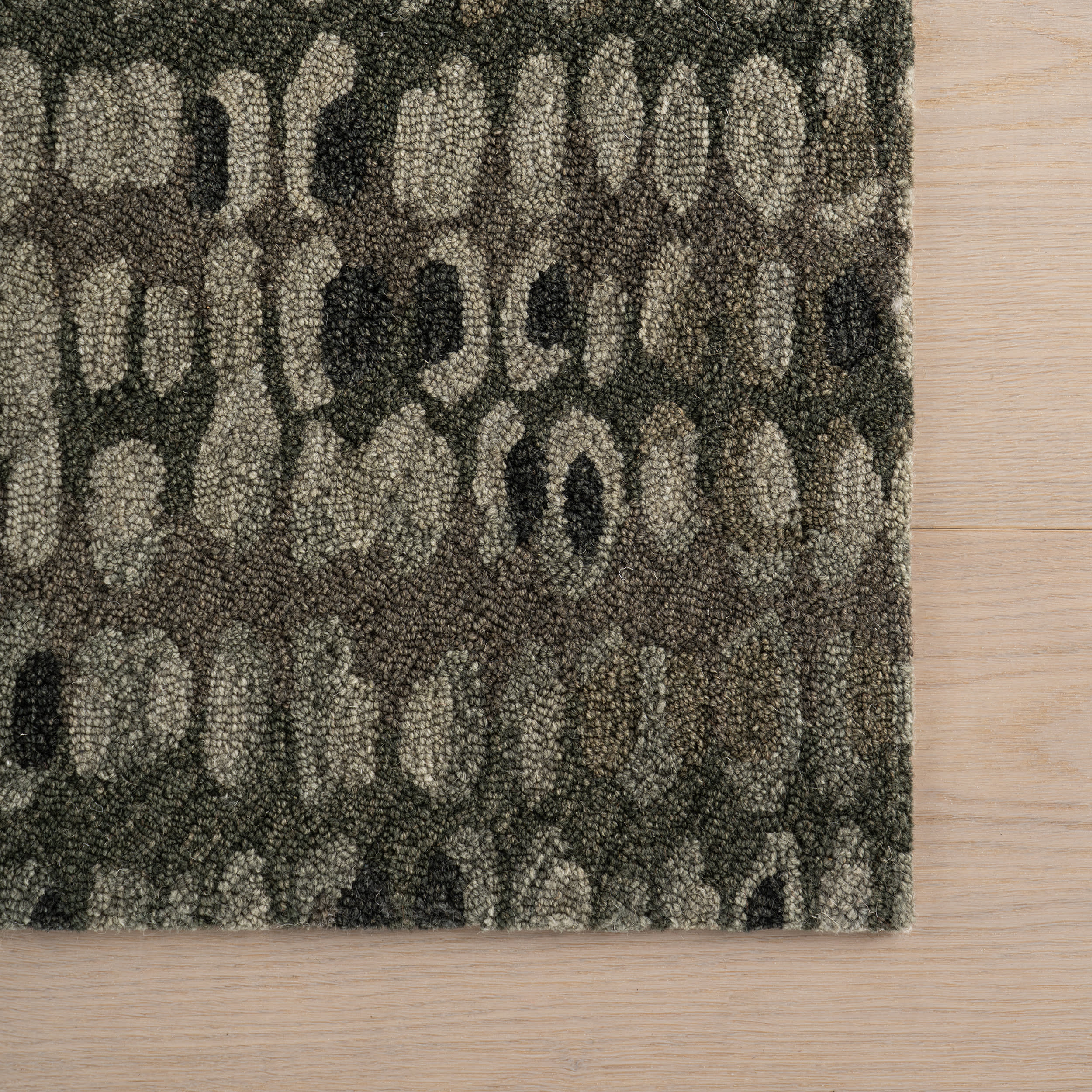 Paint Chip Hand Micro Hooked Wool Rug | Forest - Image 4
