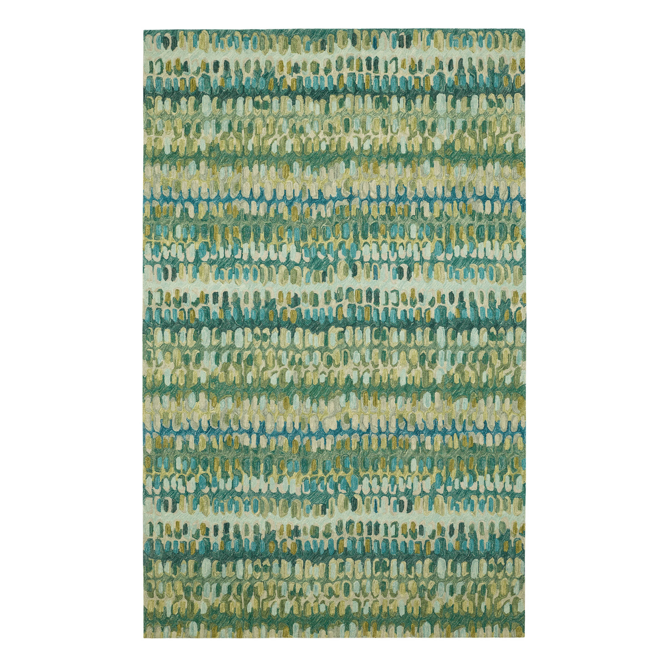 Paint Chip Hand Micro Hooked Wool Rug | Moss