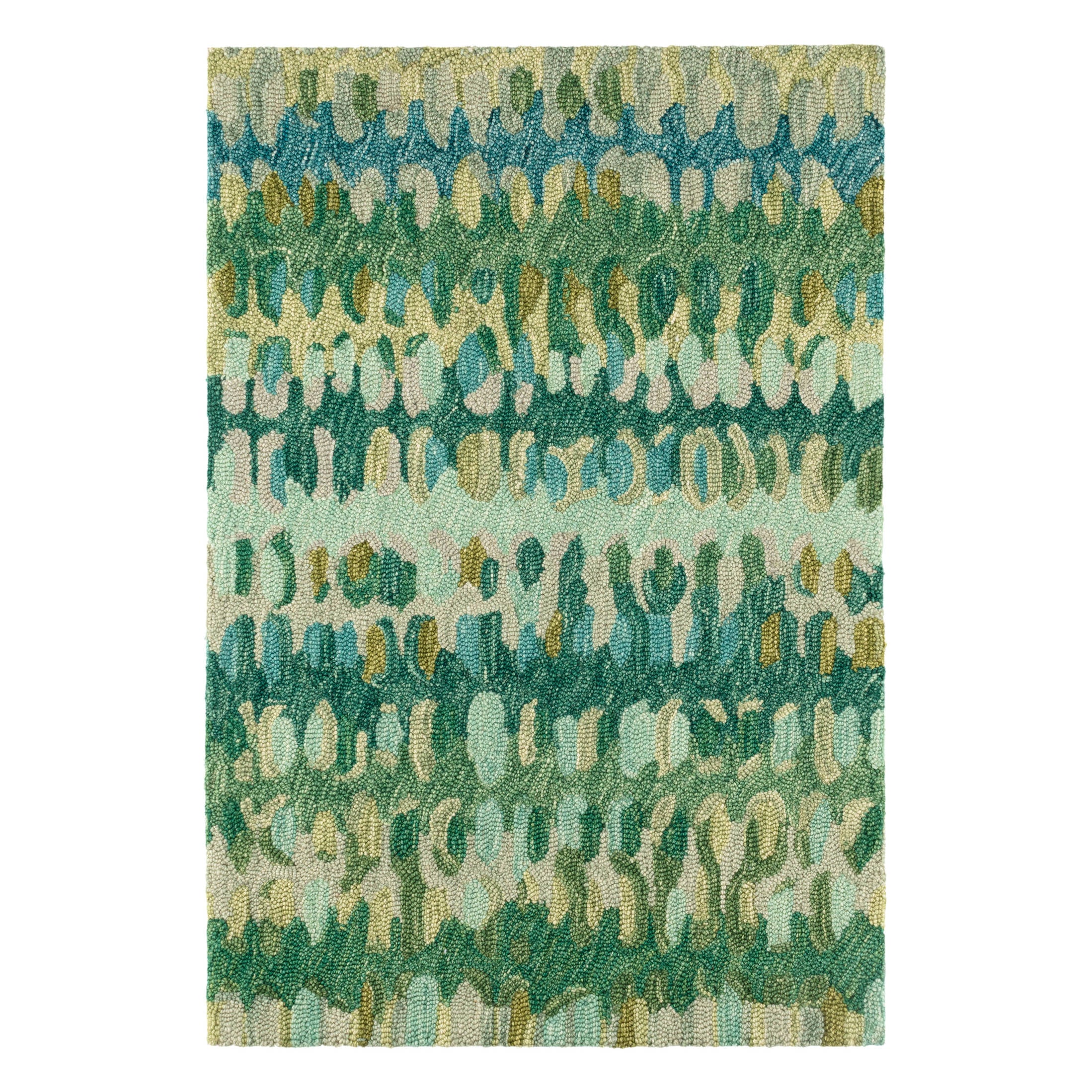 Paint Chip Hand Micro Hooked Wool Rug | Moss - Image 2