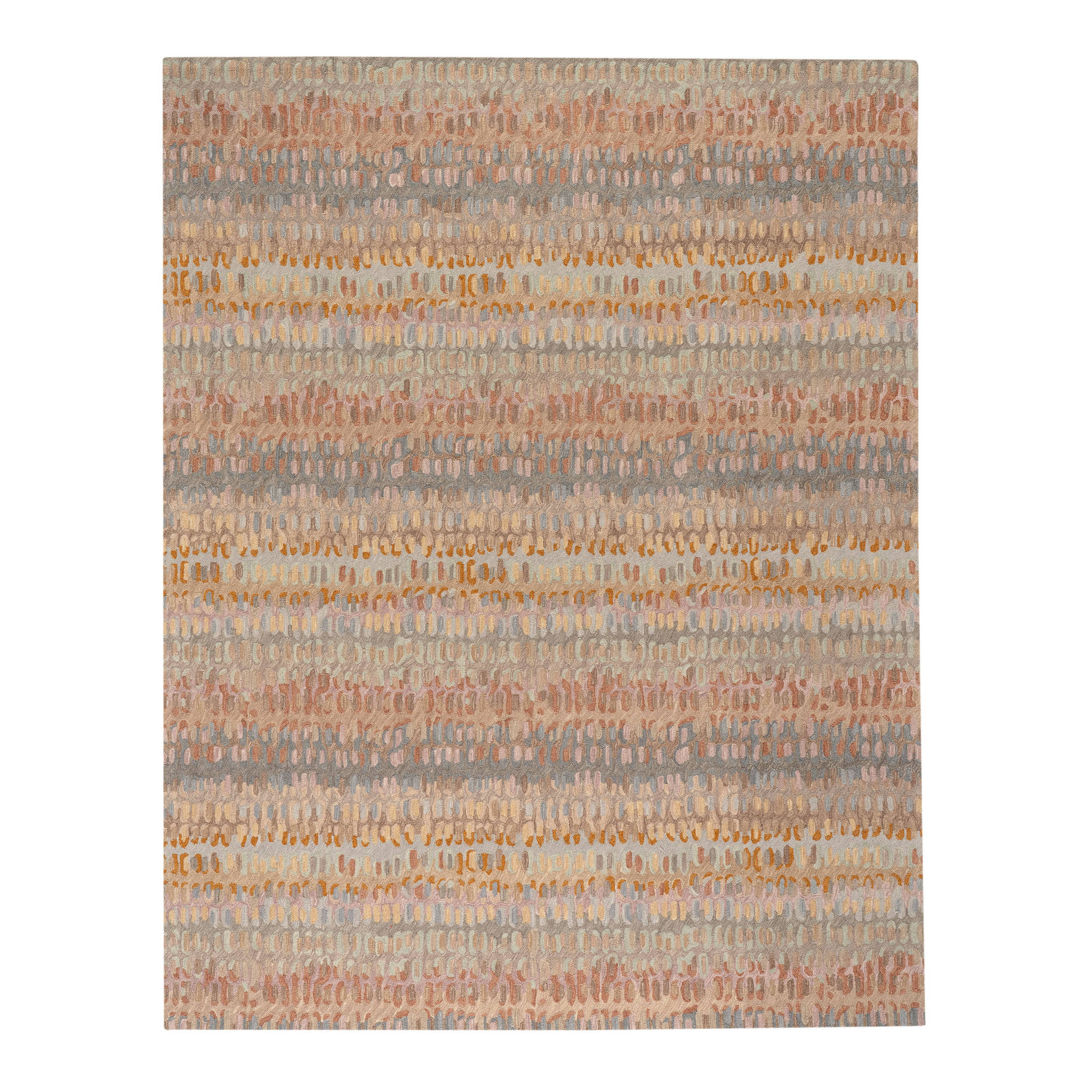 Paint Chip Hand Micro Hooked Wool Rug | Stone - Image 2