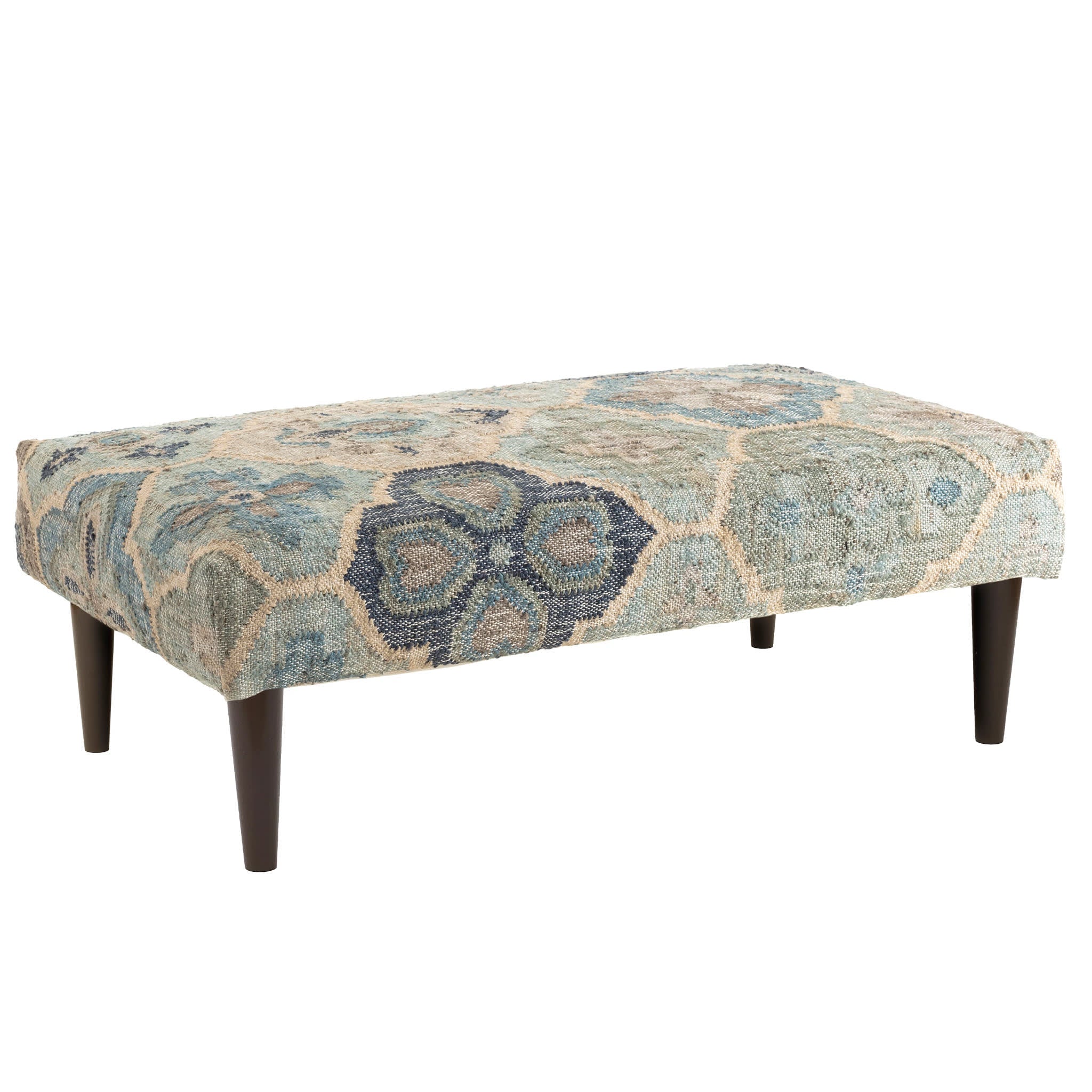 Pali Custom Rug Ottoman | Blue - Image 5