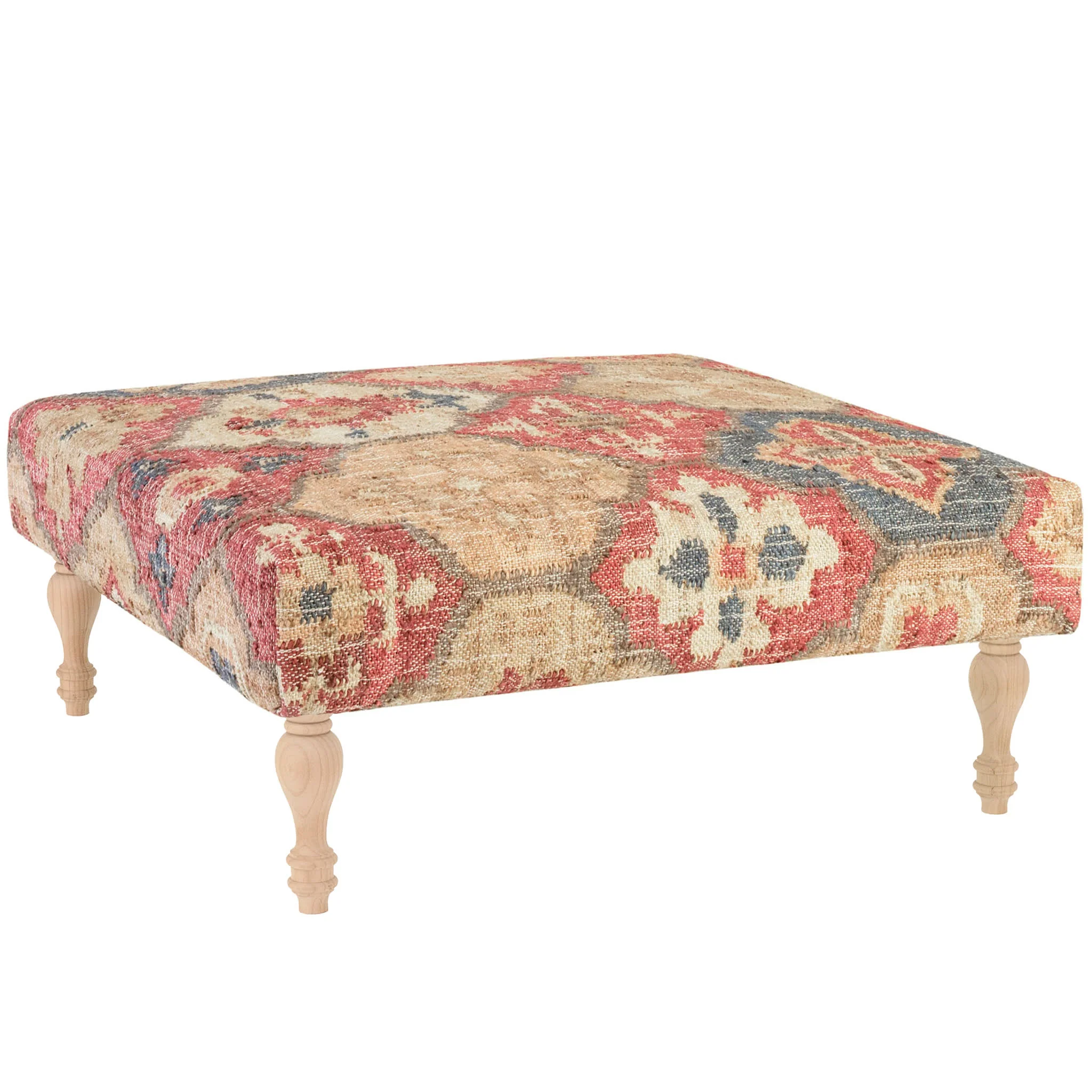 Pali Custom Rug Ottoman | Multi - Image 3