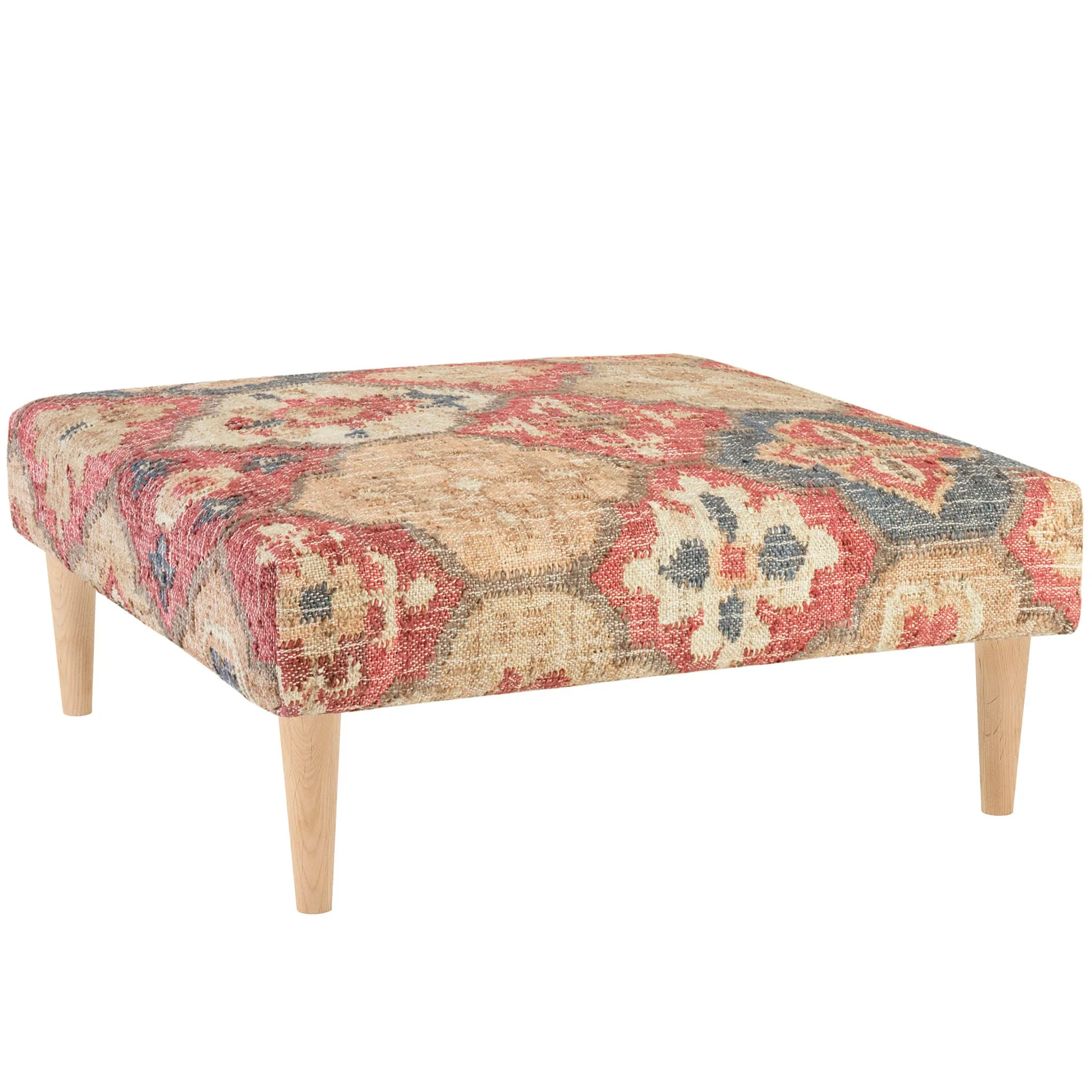 Pali Custom Rug Ottoman | Multi - Image 6