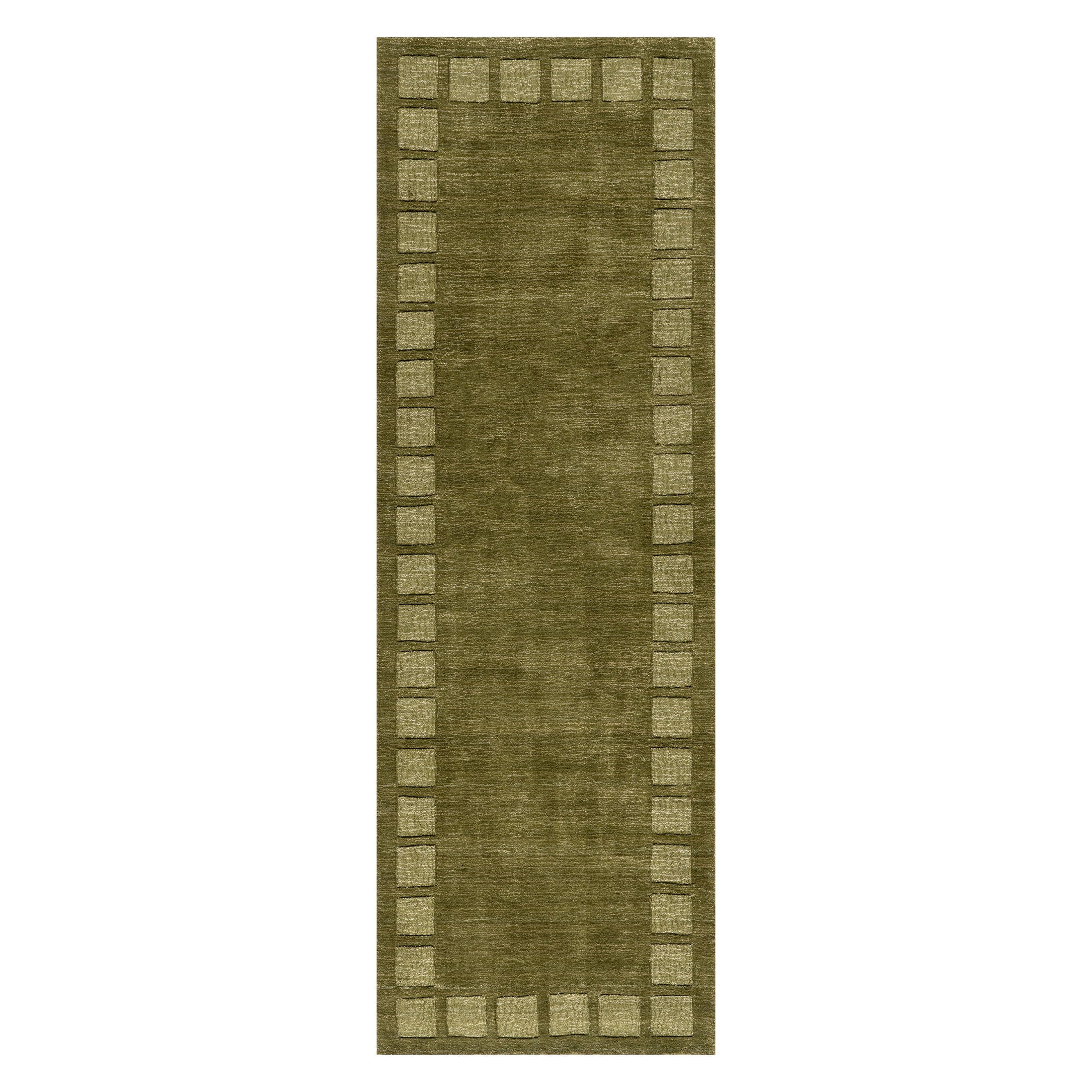 Lira High-Low Wool-Blend Rug | Verdant Green - Image 2