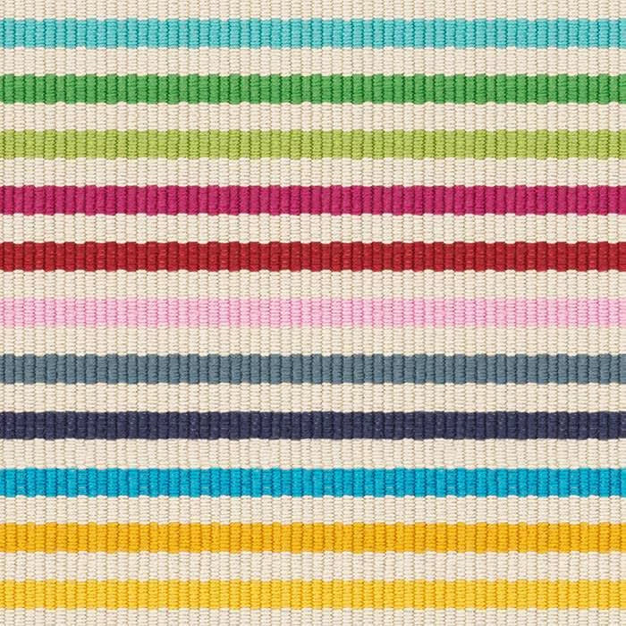 Rainbow Stripe Machine Washable Rug Swatch | Multi