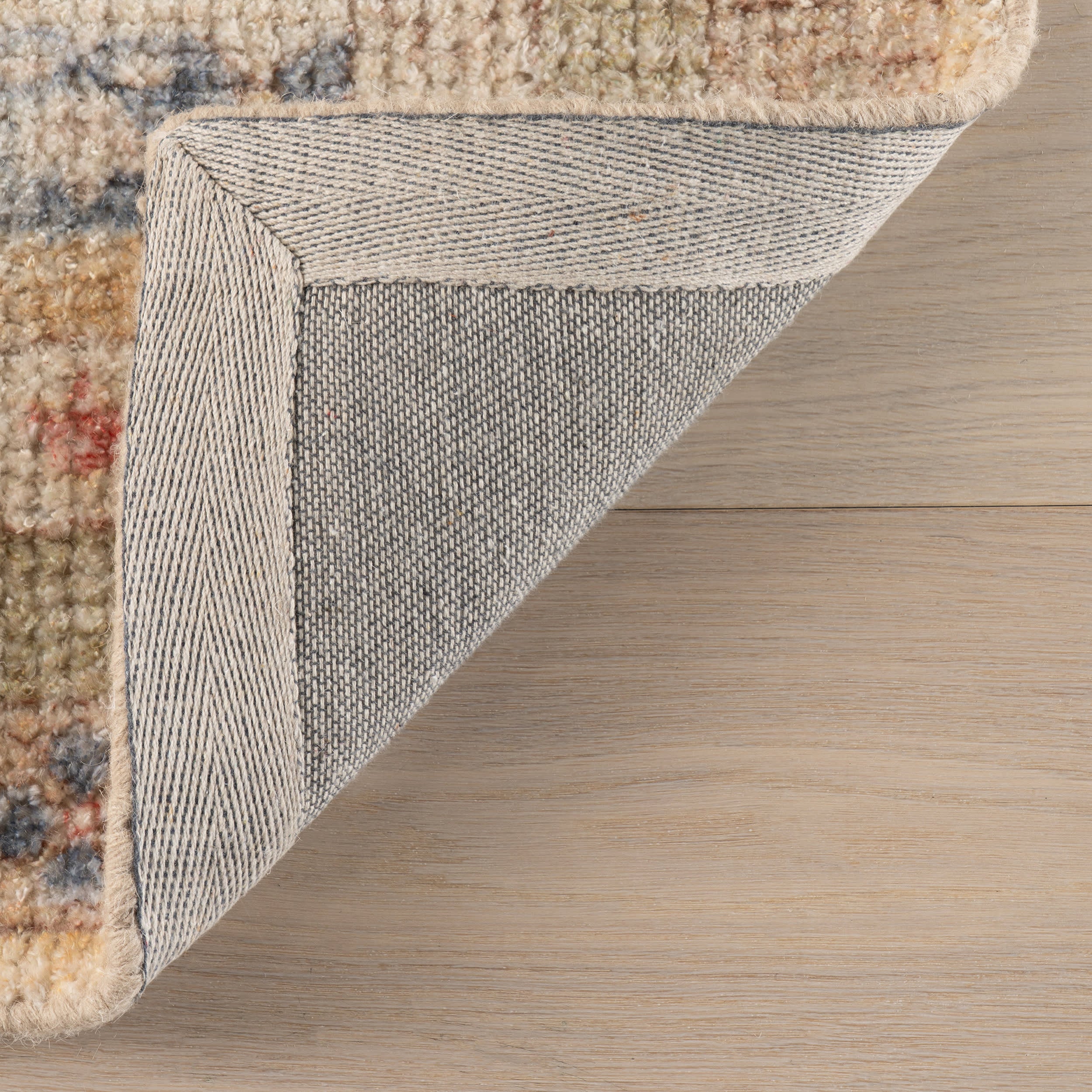 Raji Hand Tufted Multi-Stripe Wool-Blend Rug | Multicolor - Image 3