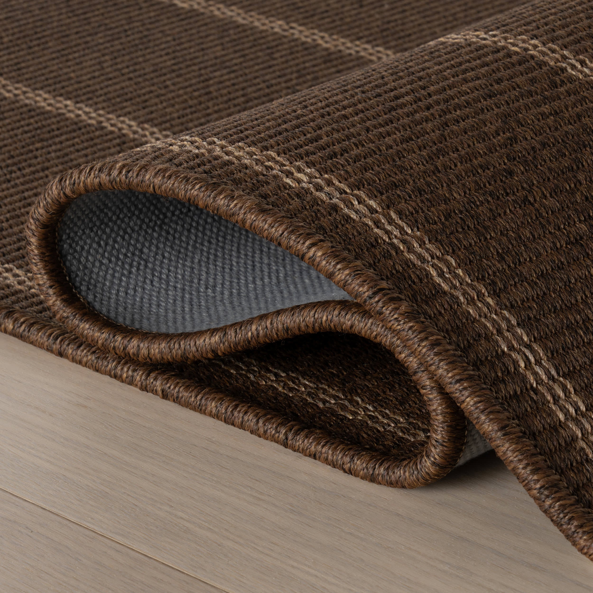 Riva Striped Coastal Indoor/Outdoor Custom Rug | Brown - Image 6