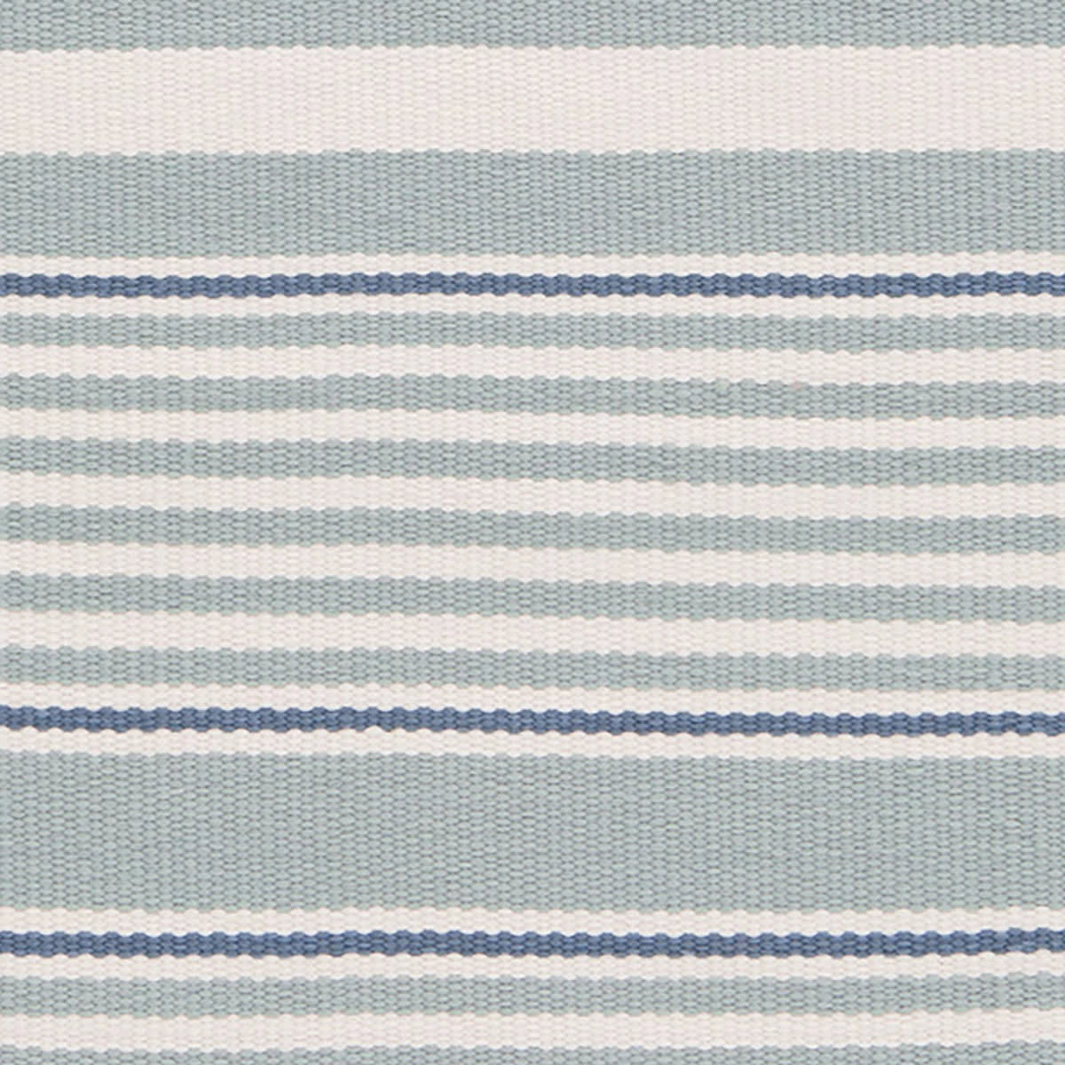 Rugby Stripe Handwoven Indoor/Outdoor Rug Swatch | Light Blue