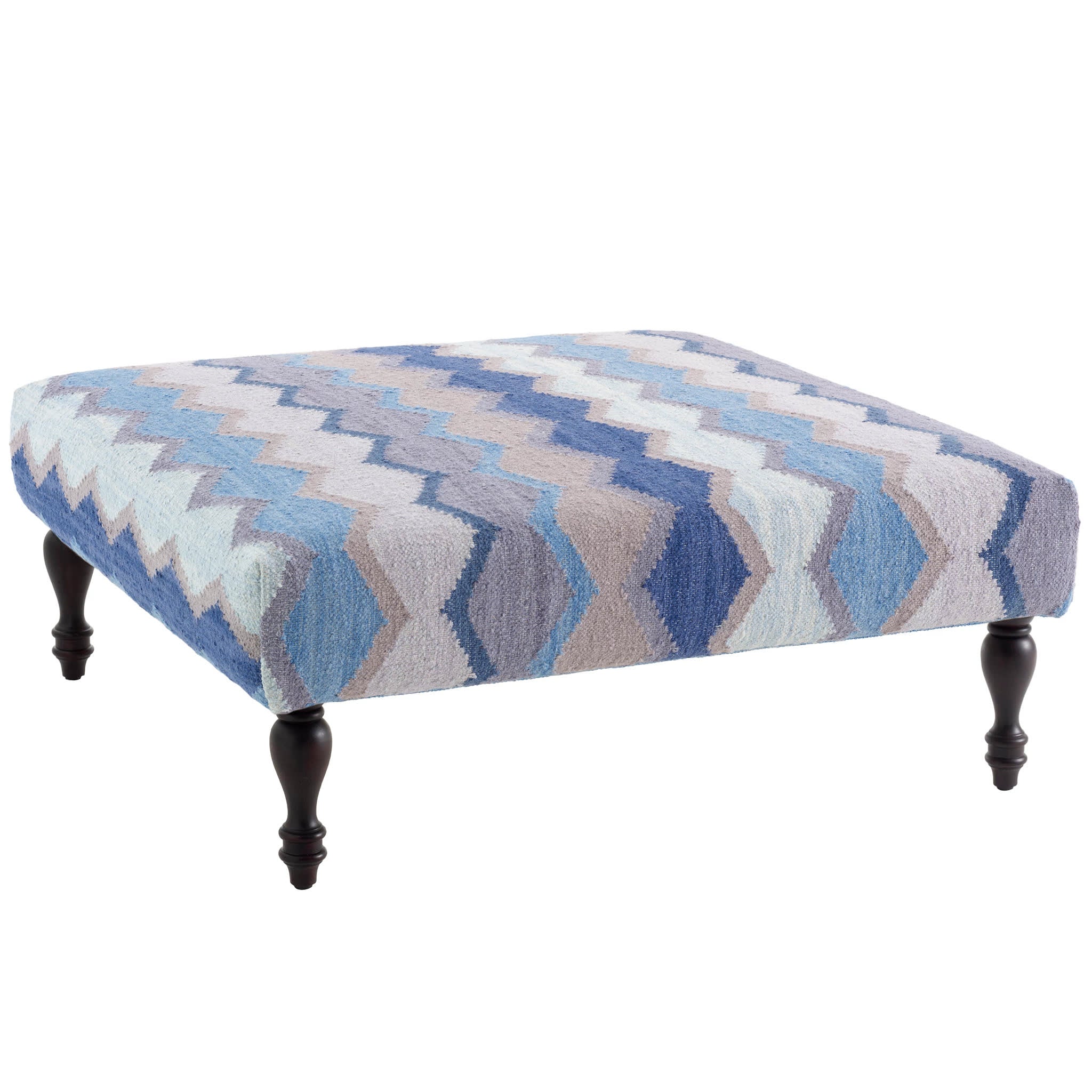 Safety Net Rug Ottoman | Blue - Image 4