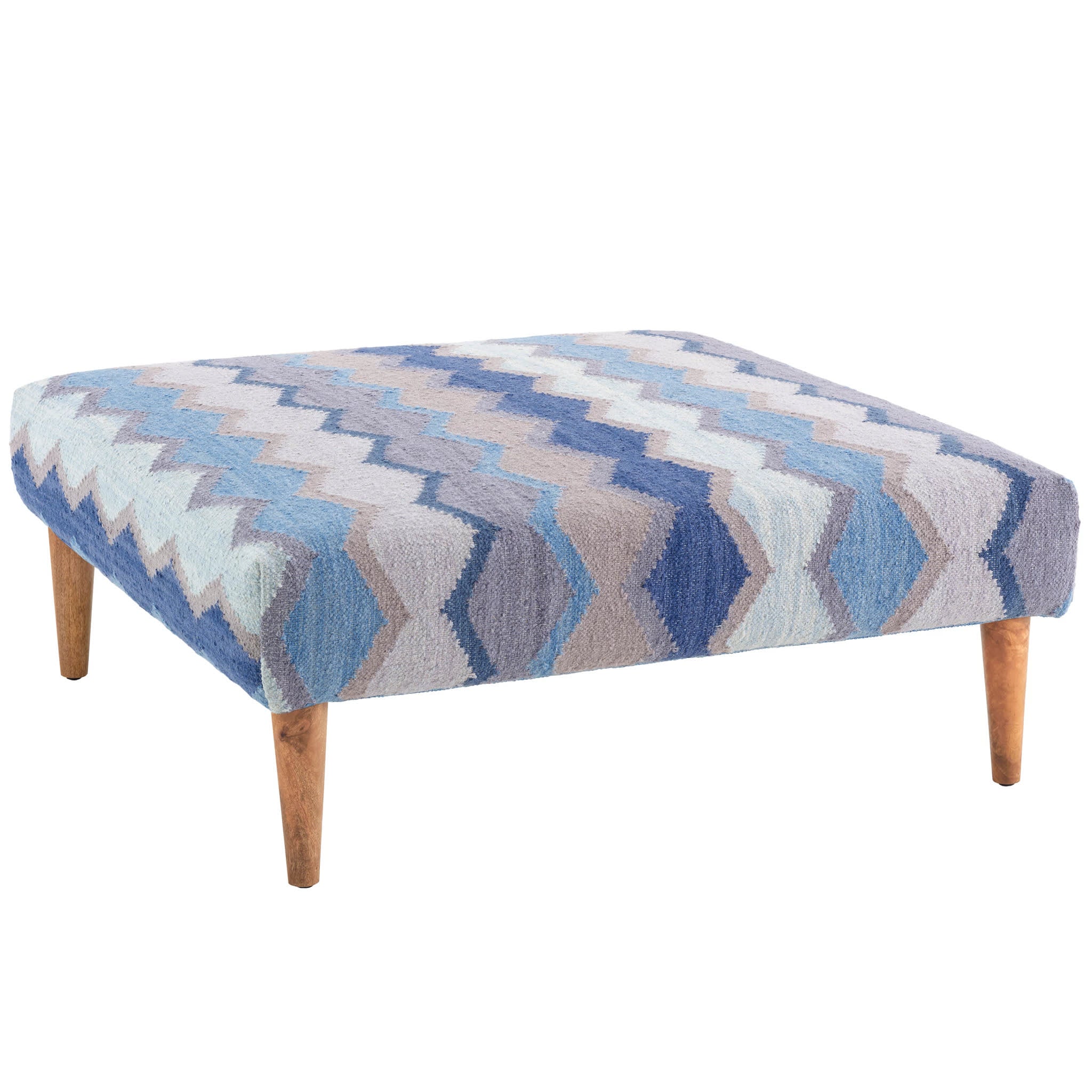 Safety Net Rug Ottoman | Blue - Image 3