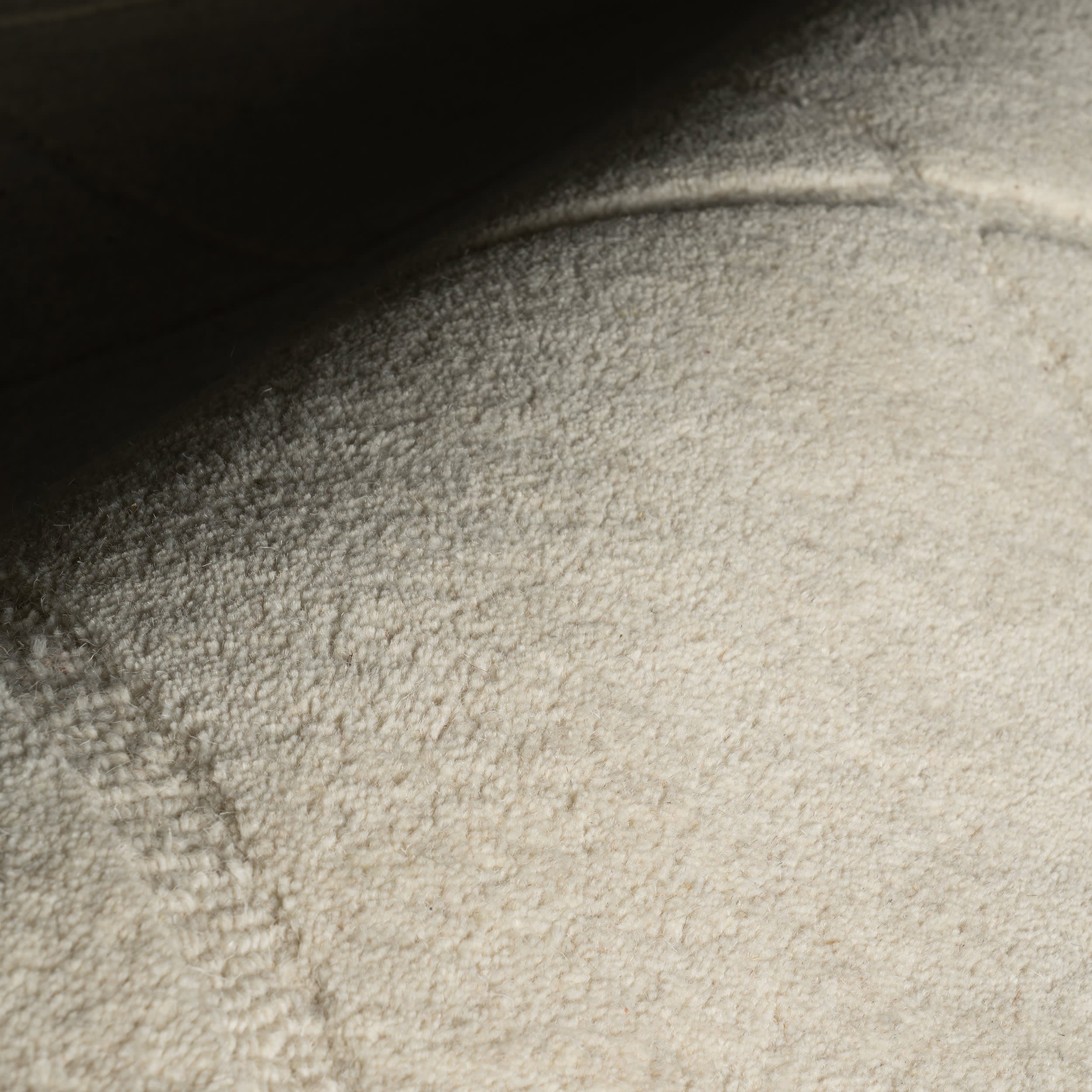 Sahar Solid Modern Wool Rug | Ivory - Image 7