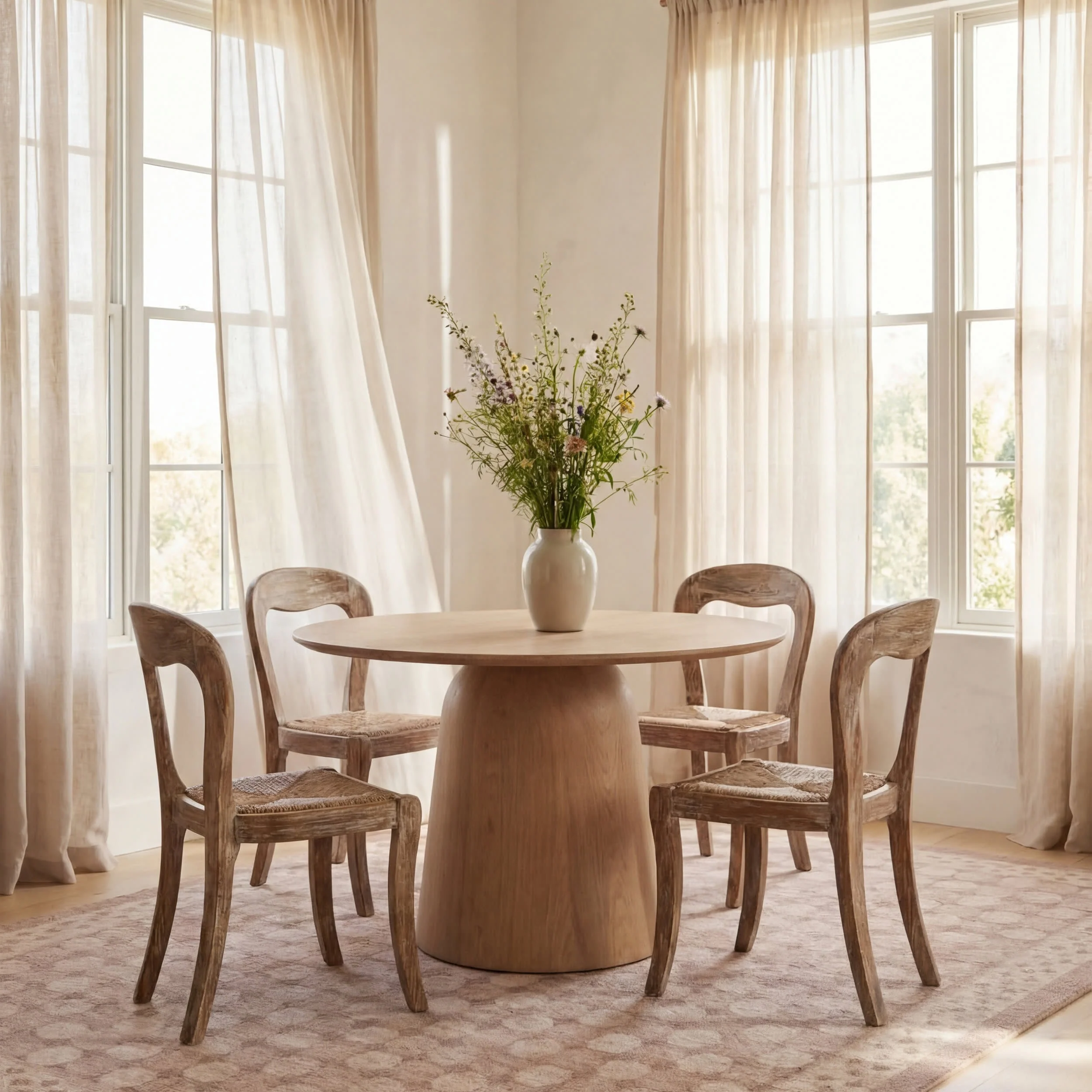 Selima Traditional Geometric Washable Rug | Peach - Image 4
