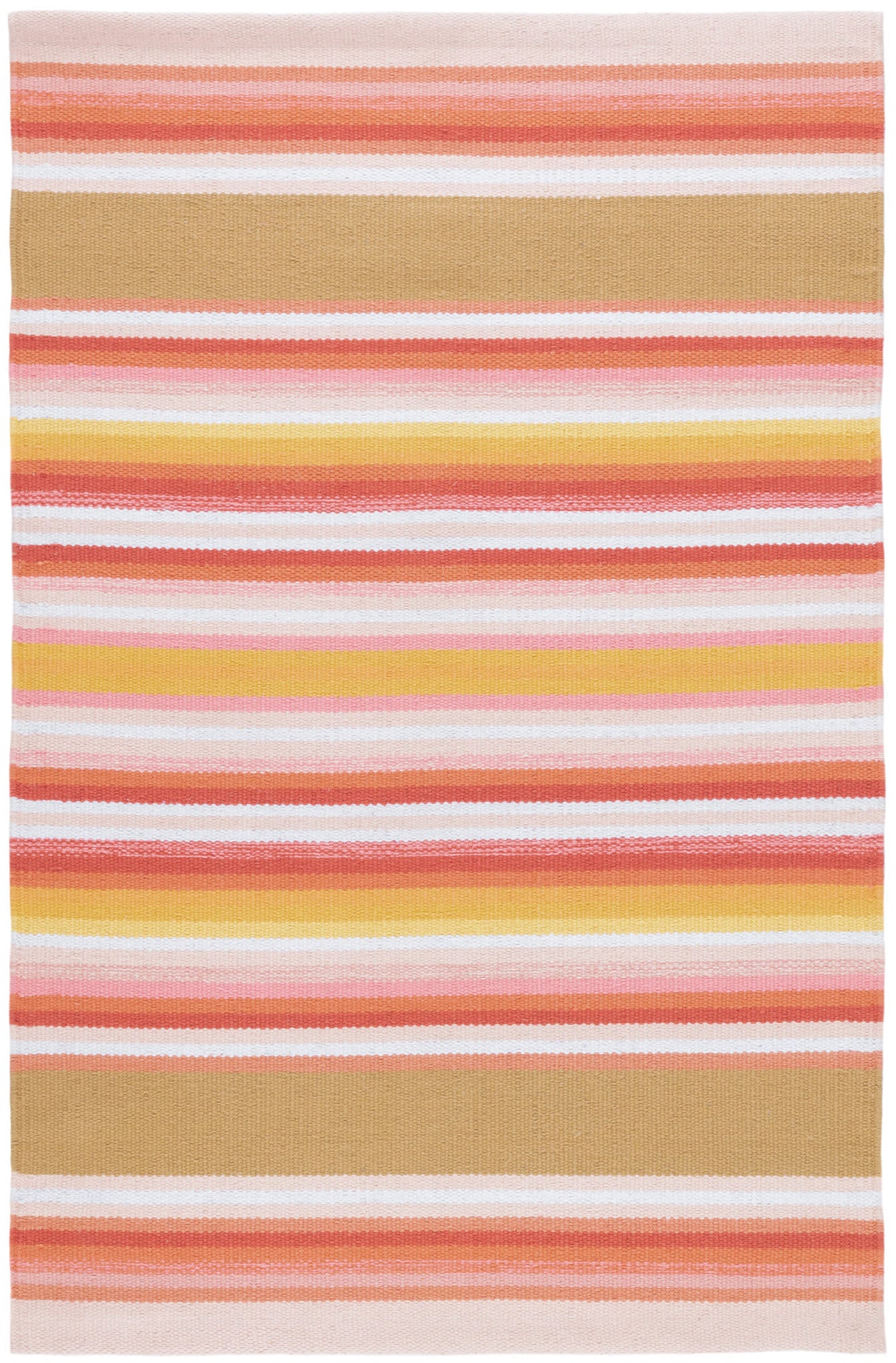 Serape Coral Handwoven Cotton Rug Swatch - Image 2