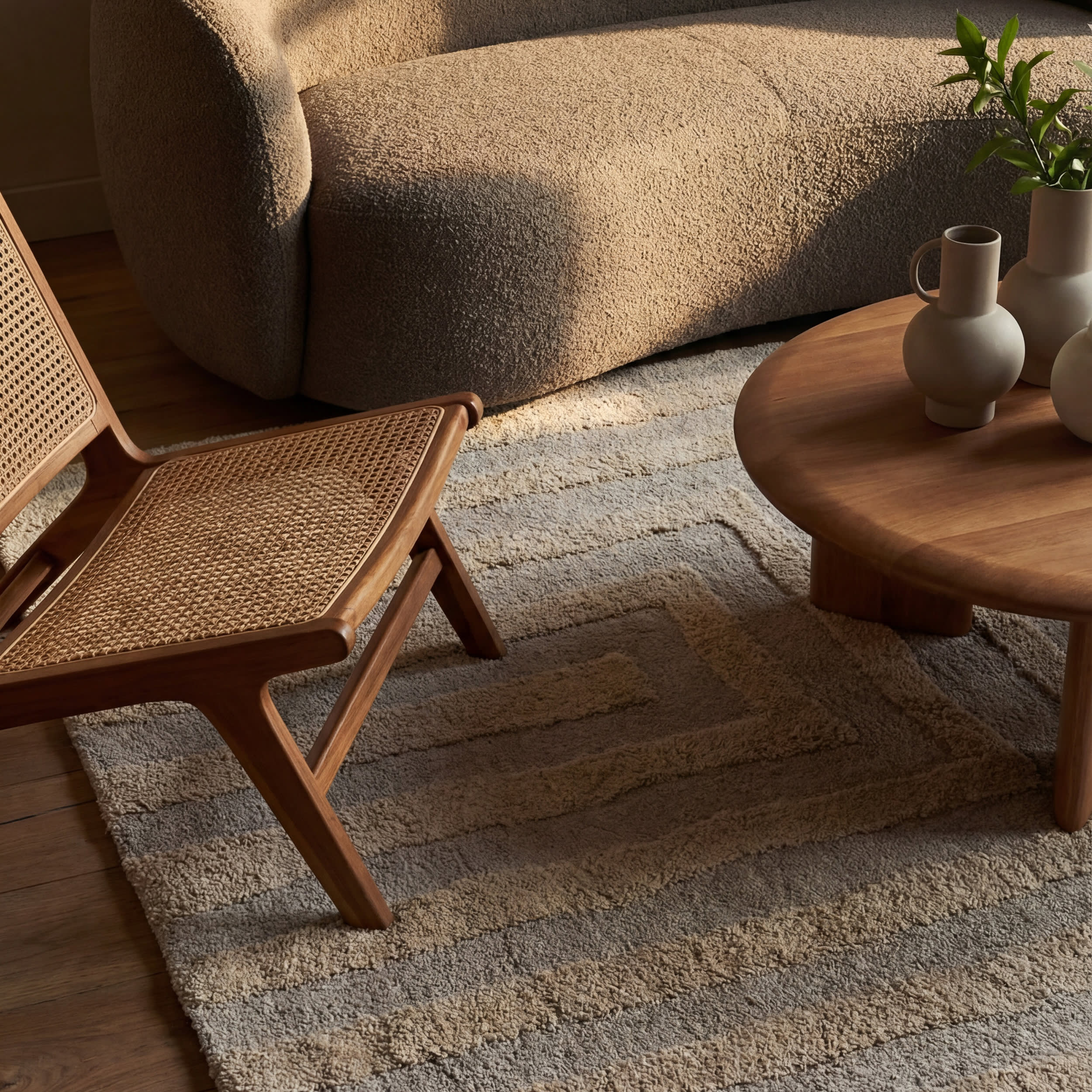 Shevina Handmade Washable Wool Rug | Greige - Image 8