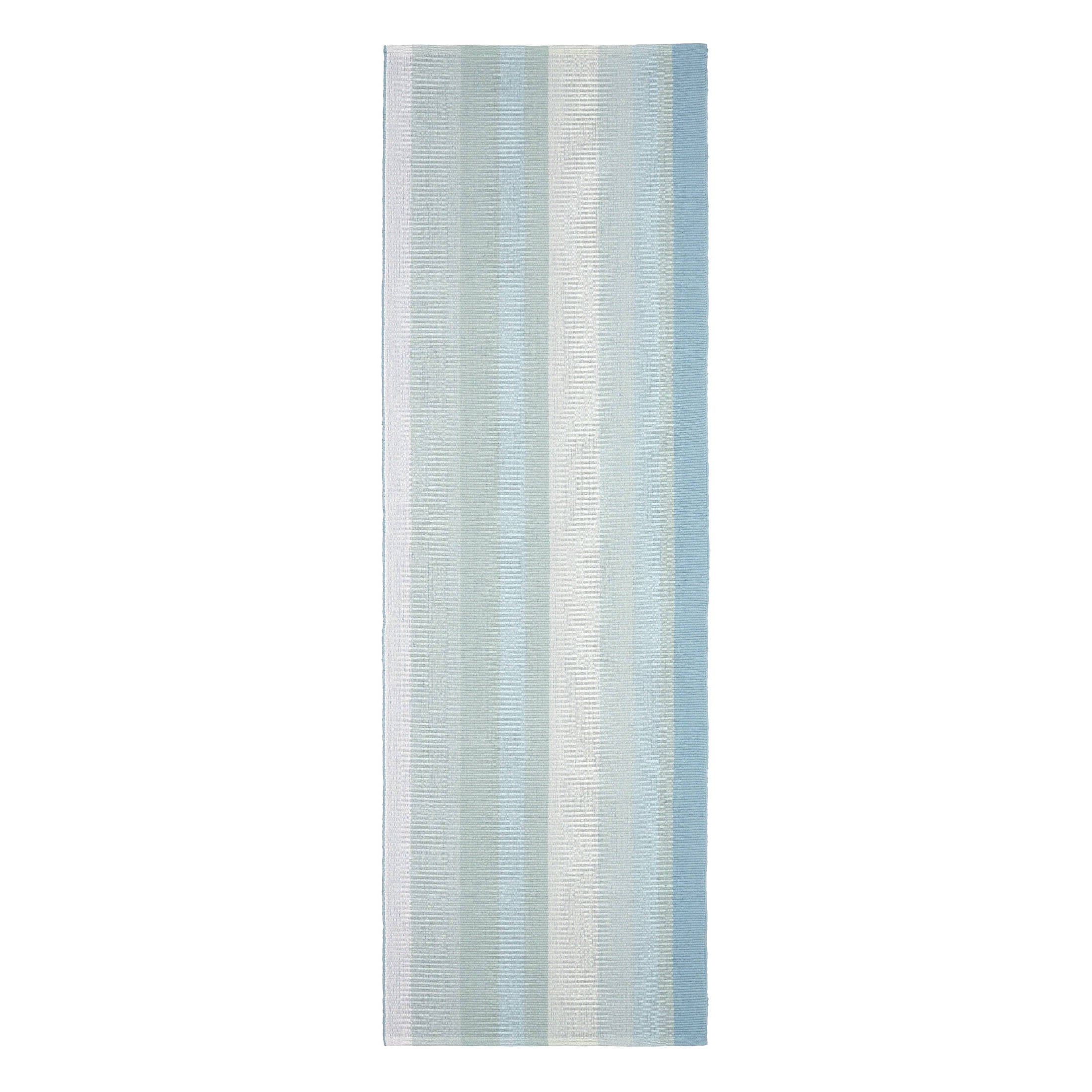Shore Stripe Handwoven Cotton Rug | Sky Blue - Image 2