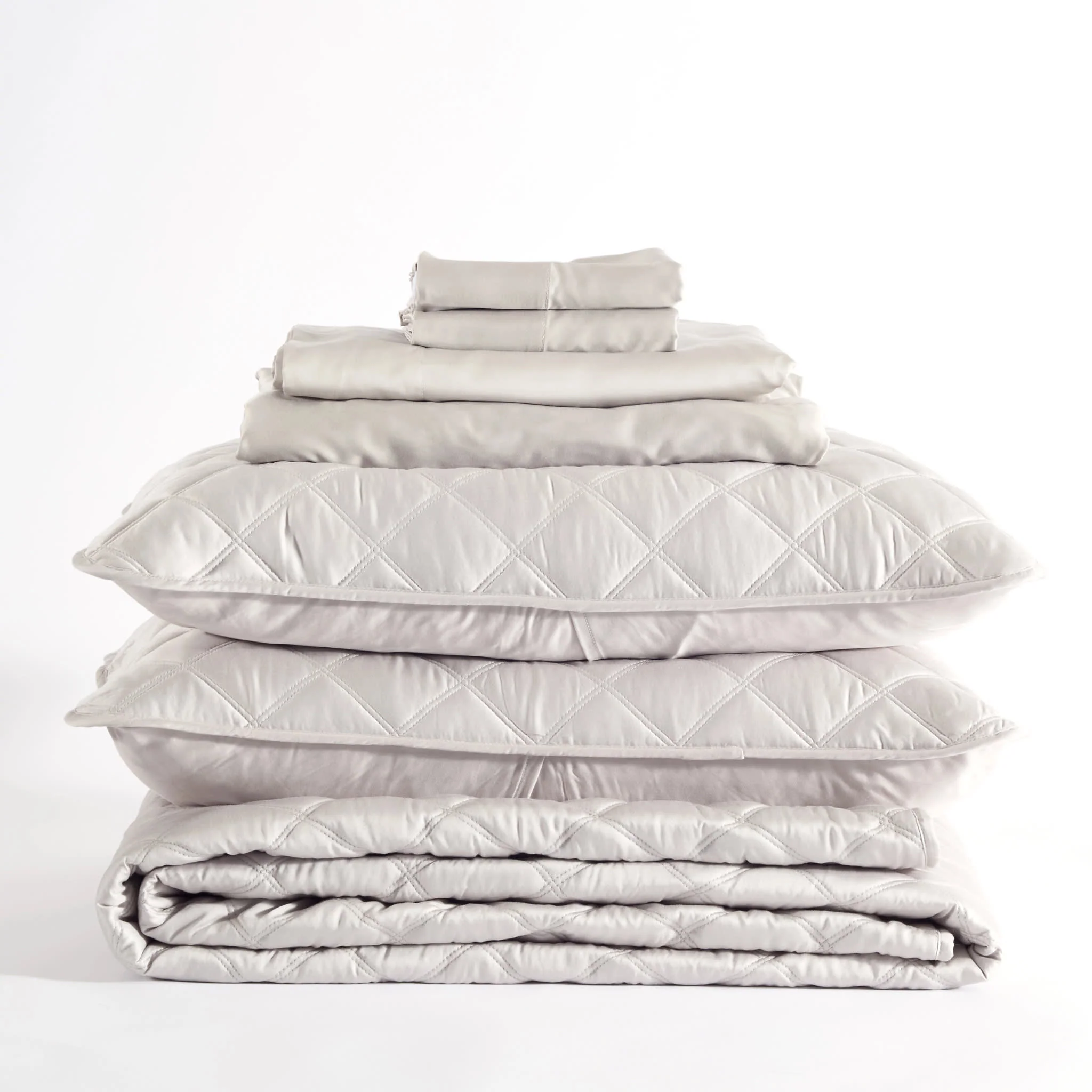 Silken Solid Grey Core Bedding Bundle | None