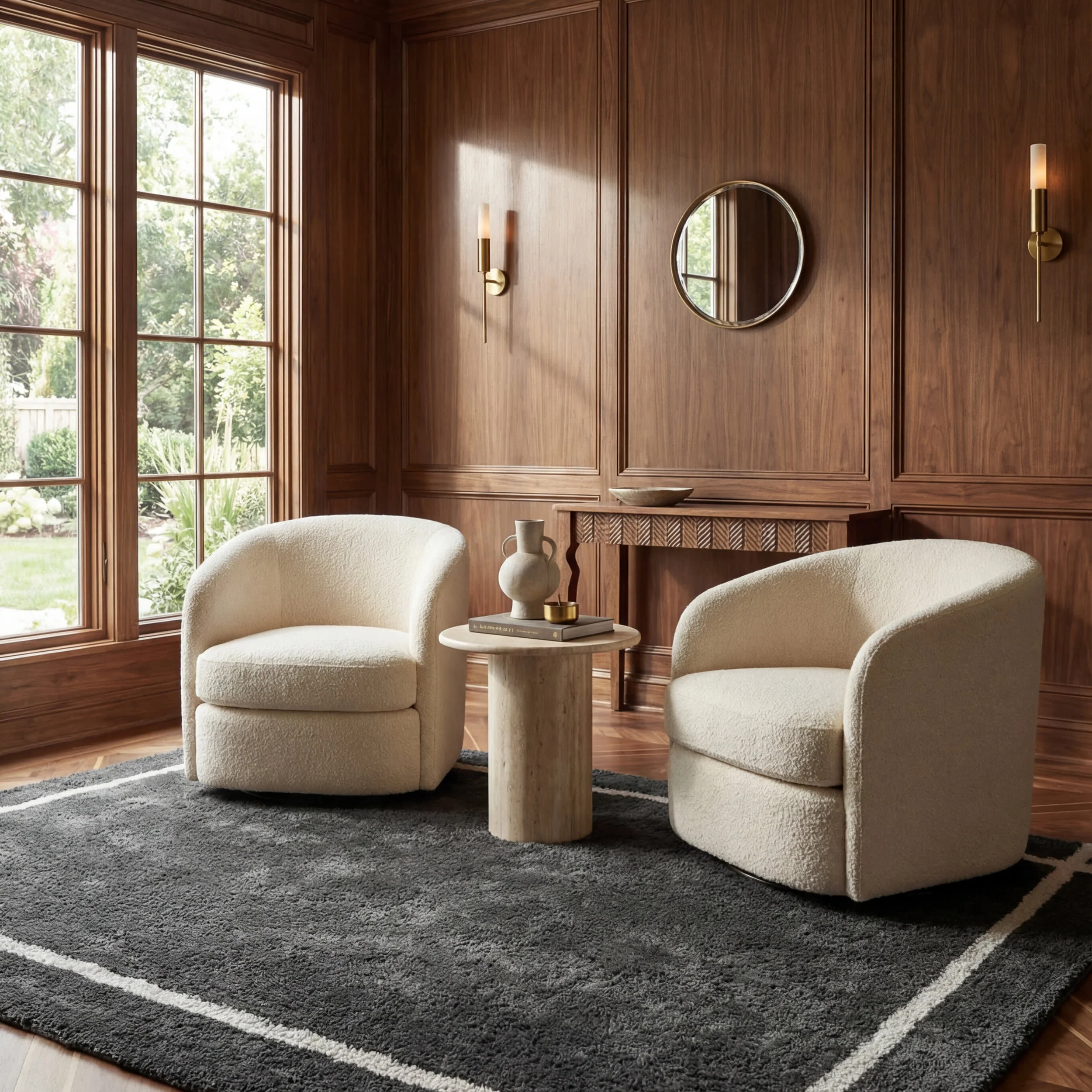Sivra Bordered Rug | Blue - Image 2