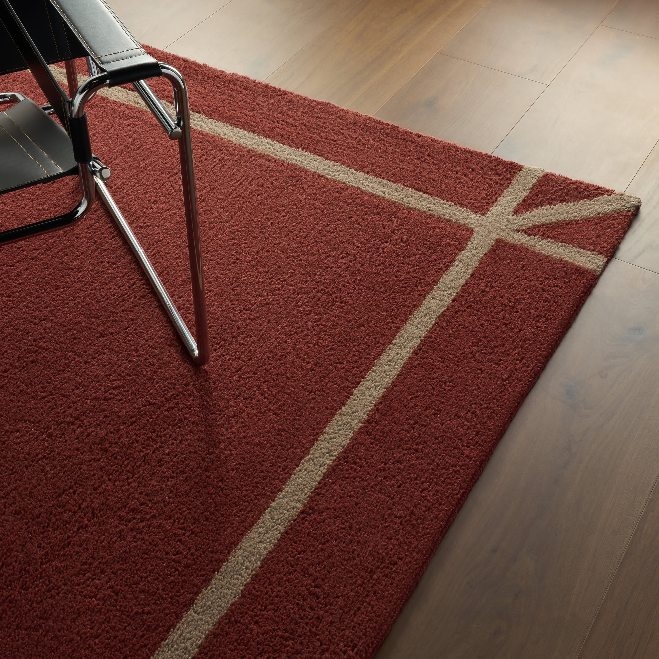 Sivra Bordered Rug | Maroon - Image 8