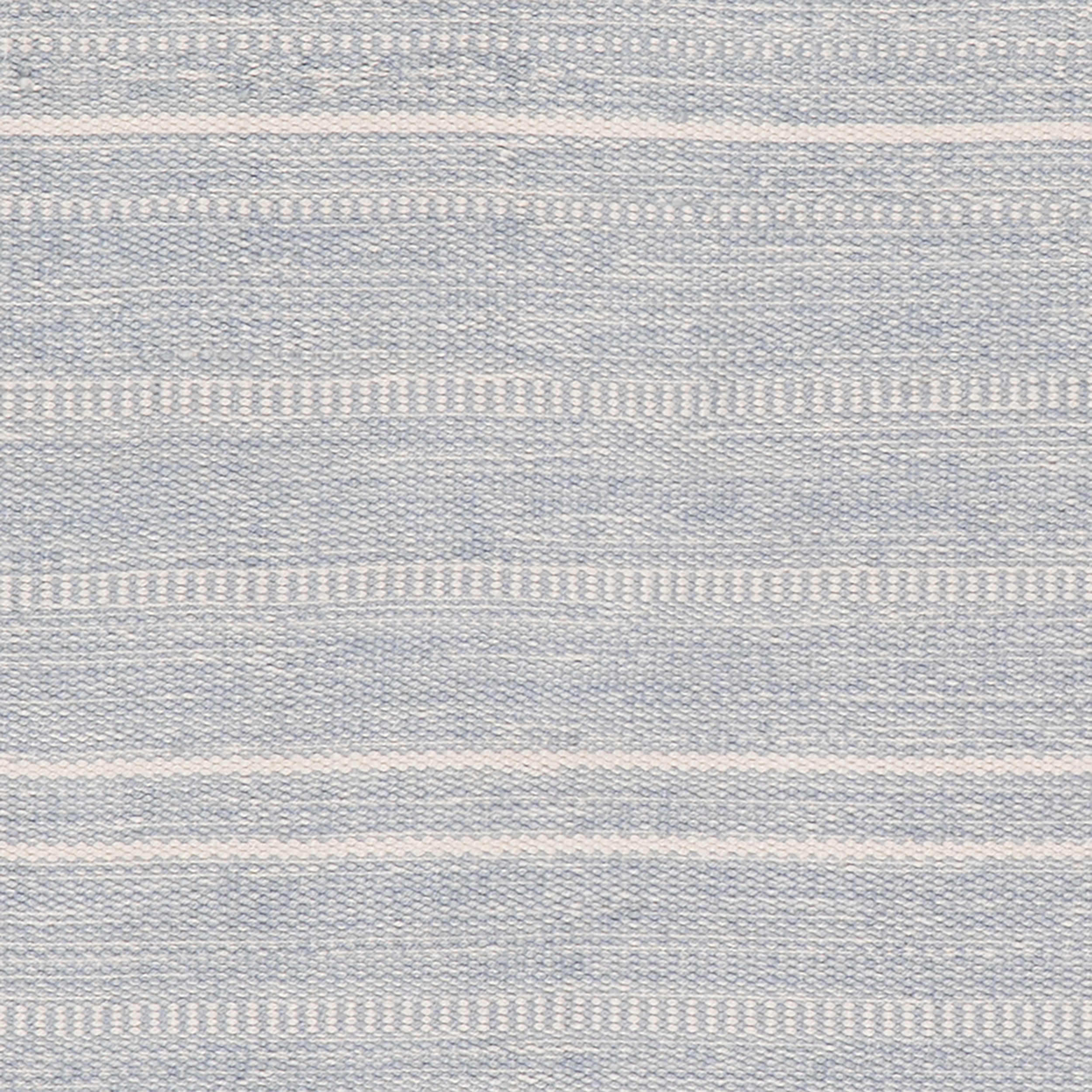 Skipper Stripe Handwoven Indoor/Outdoor Rug Swatch | Swedish Blue