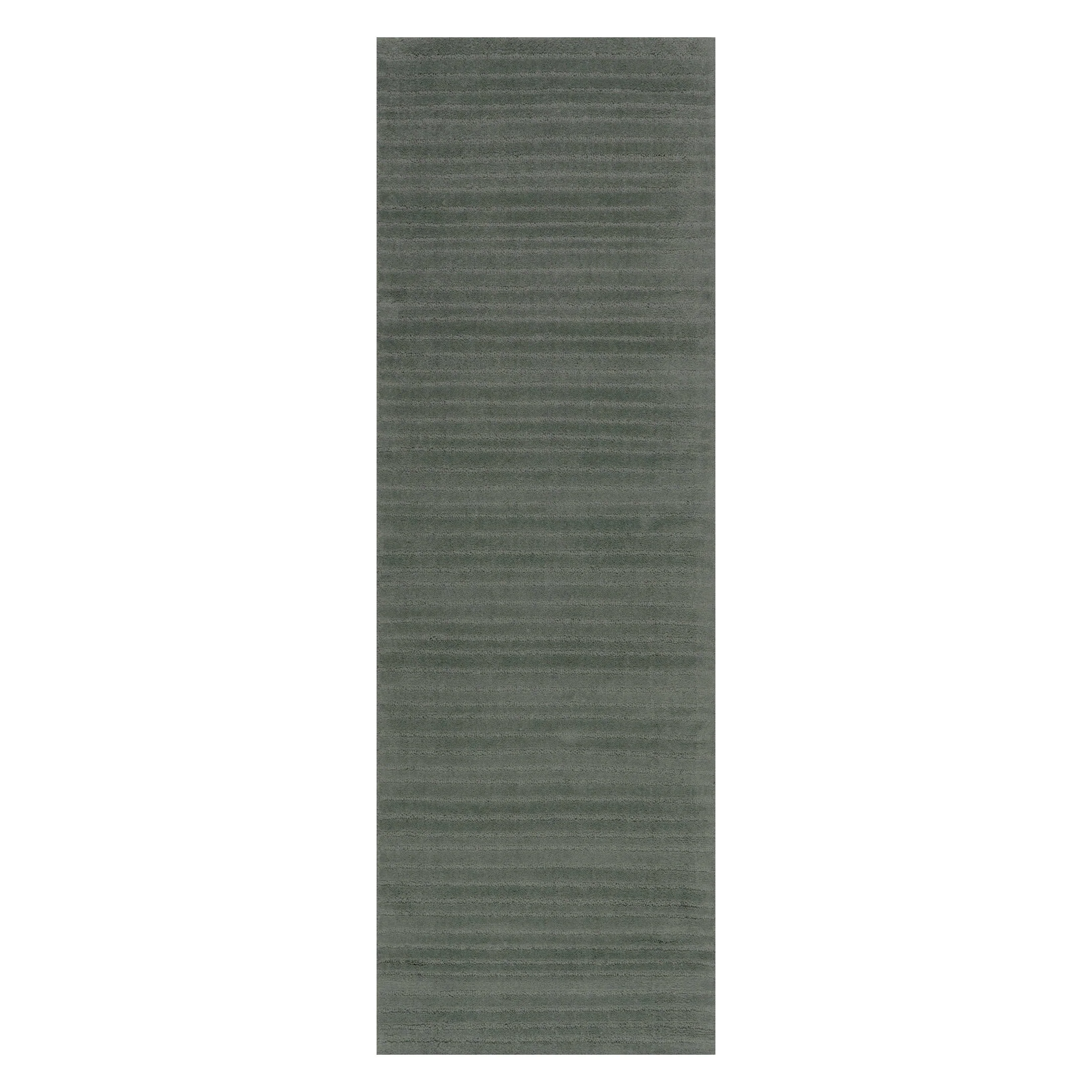 Mesa Stripe Hand Tufted Wool Rug | Green - Image 2
