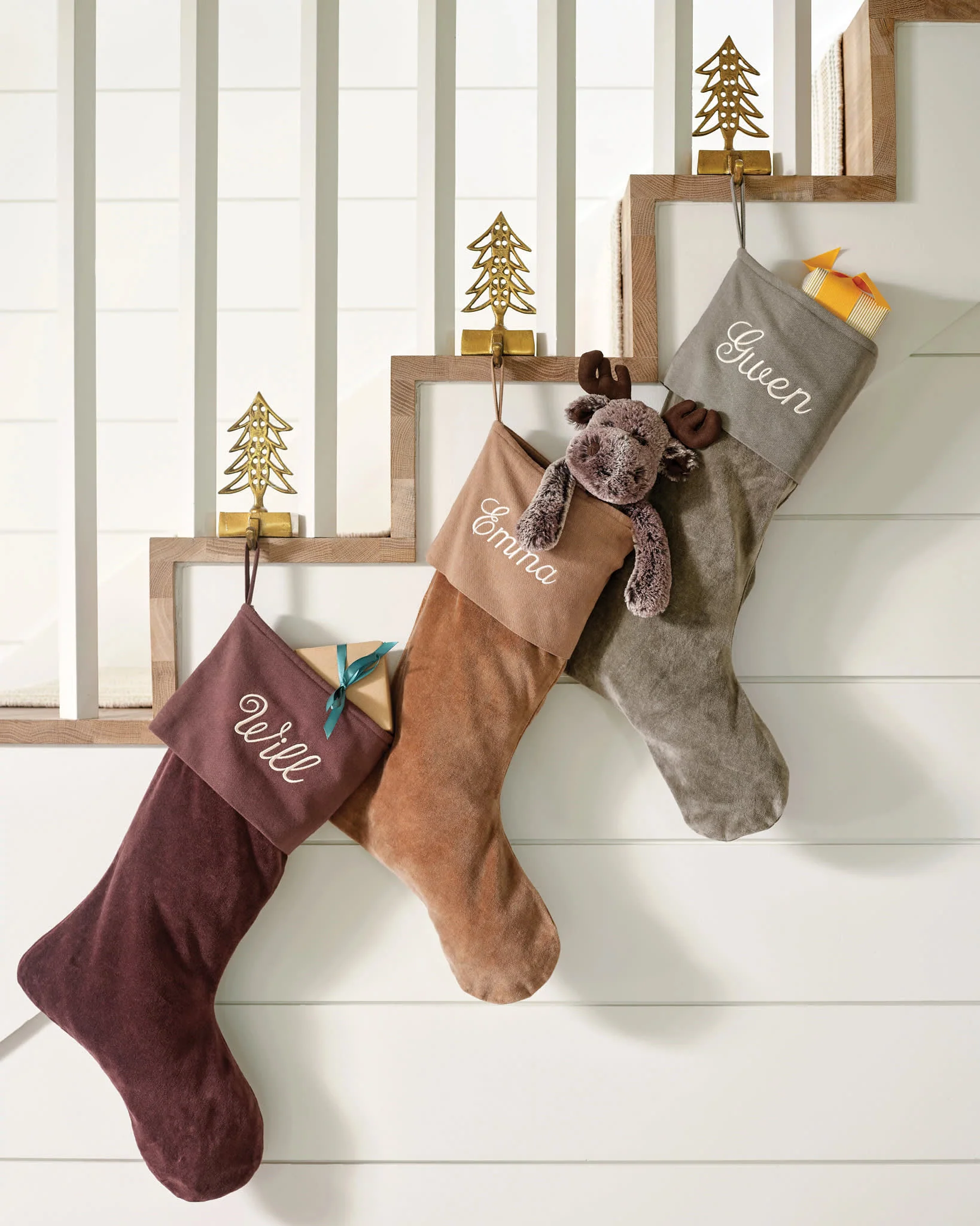 Stone Washed Velvet Stocking | Cedar - Image 2