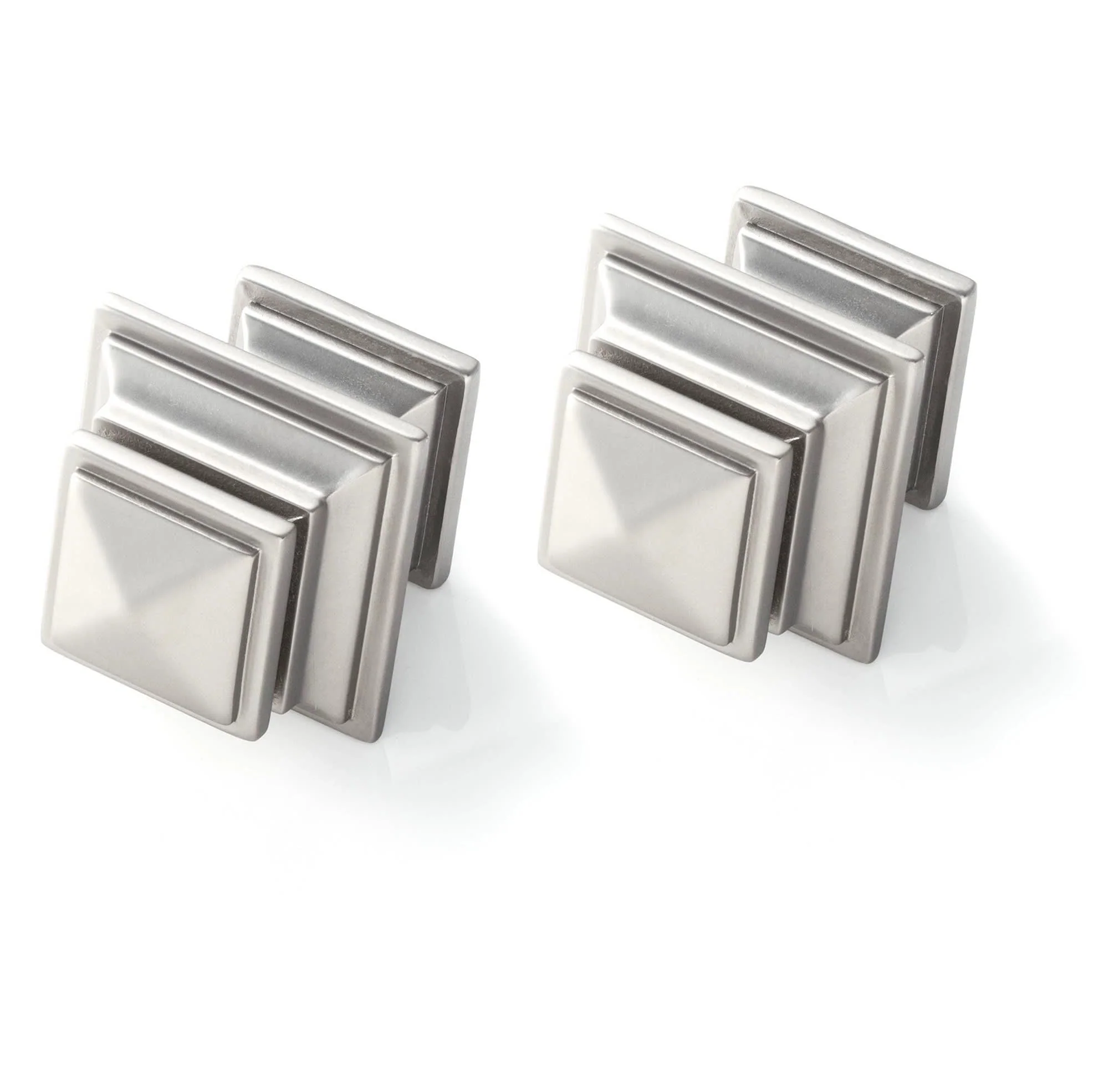 Square Finials | Satin Nickel