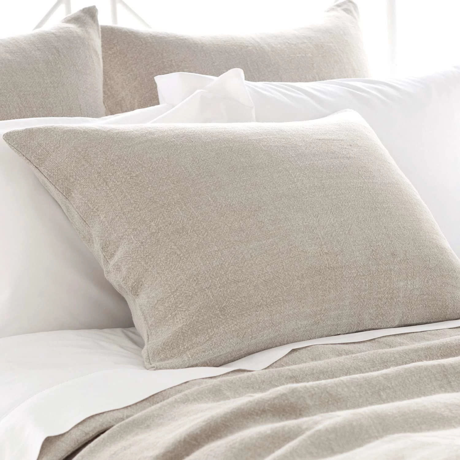 Stone Washed Linen Sham | Natural