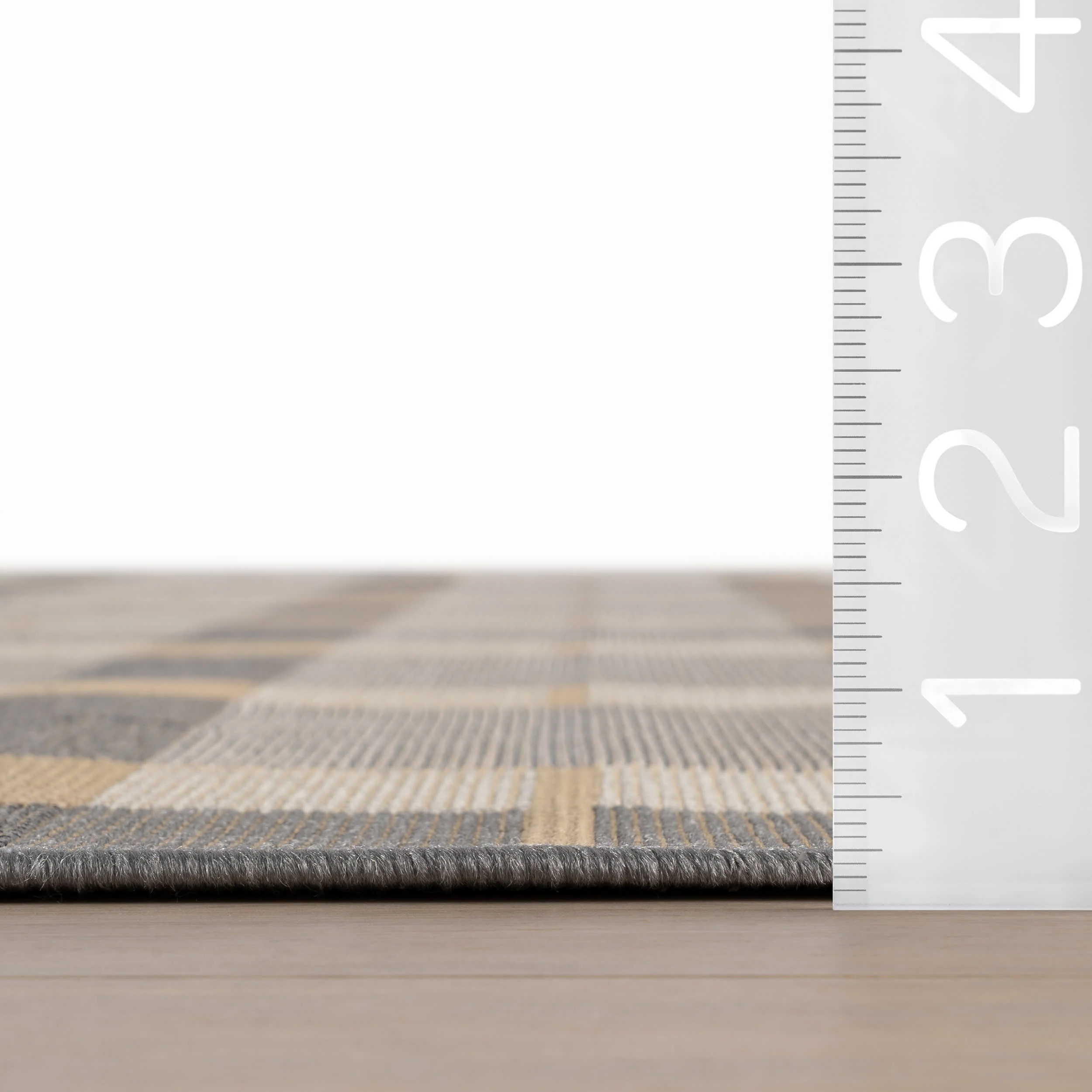 Sundara Modern Plaid Indoor/Outdoor Rug | Blue Multi - Image 5