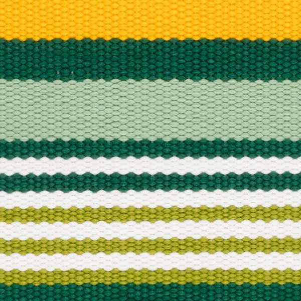 Sunny Stripe Handwoven Indoor/Outdoor Rug Swatch | Lemon