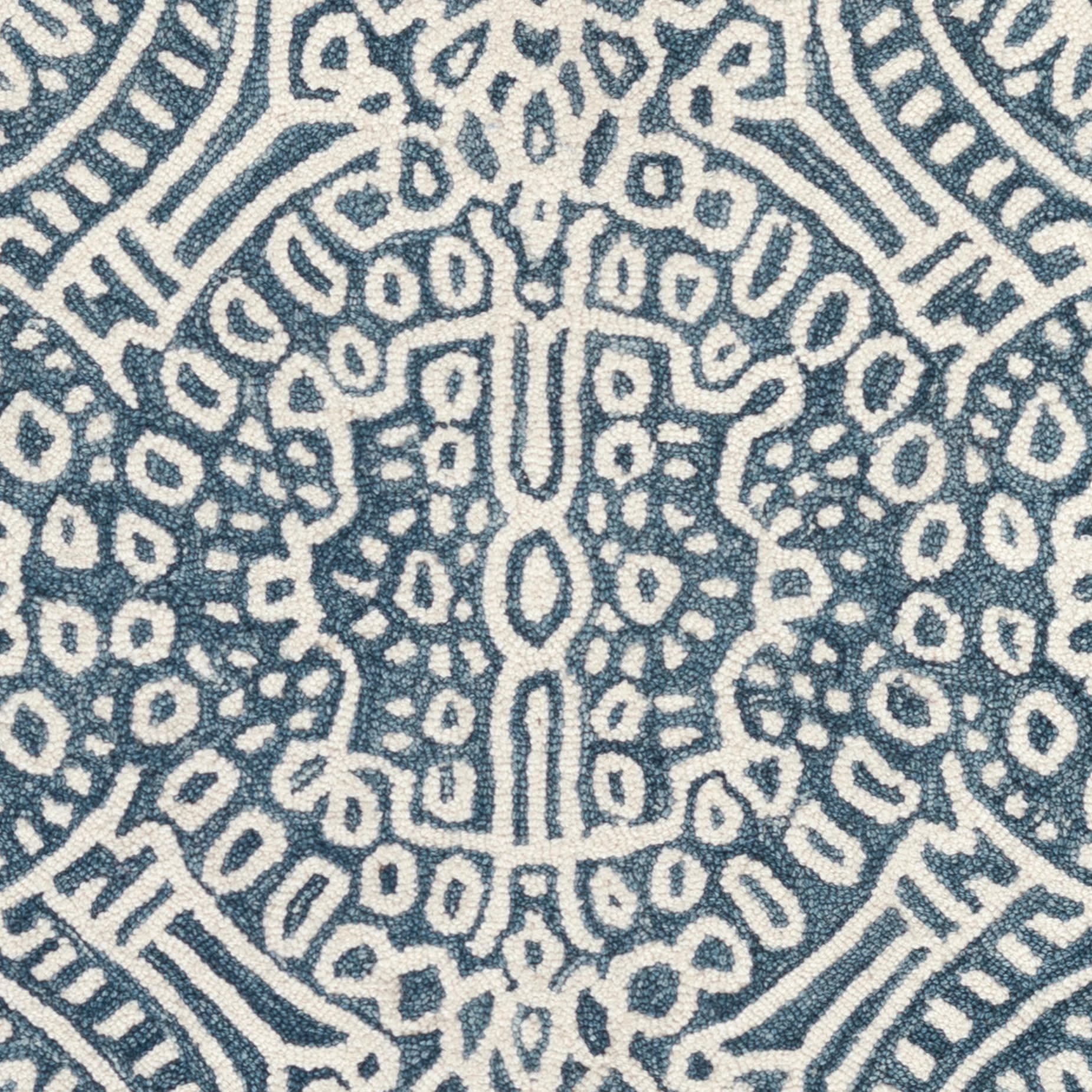 Temple Hand Micro Hooked Wool Rug Swatch | Ink