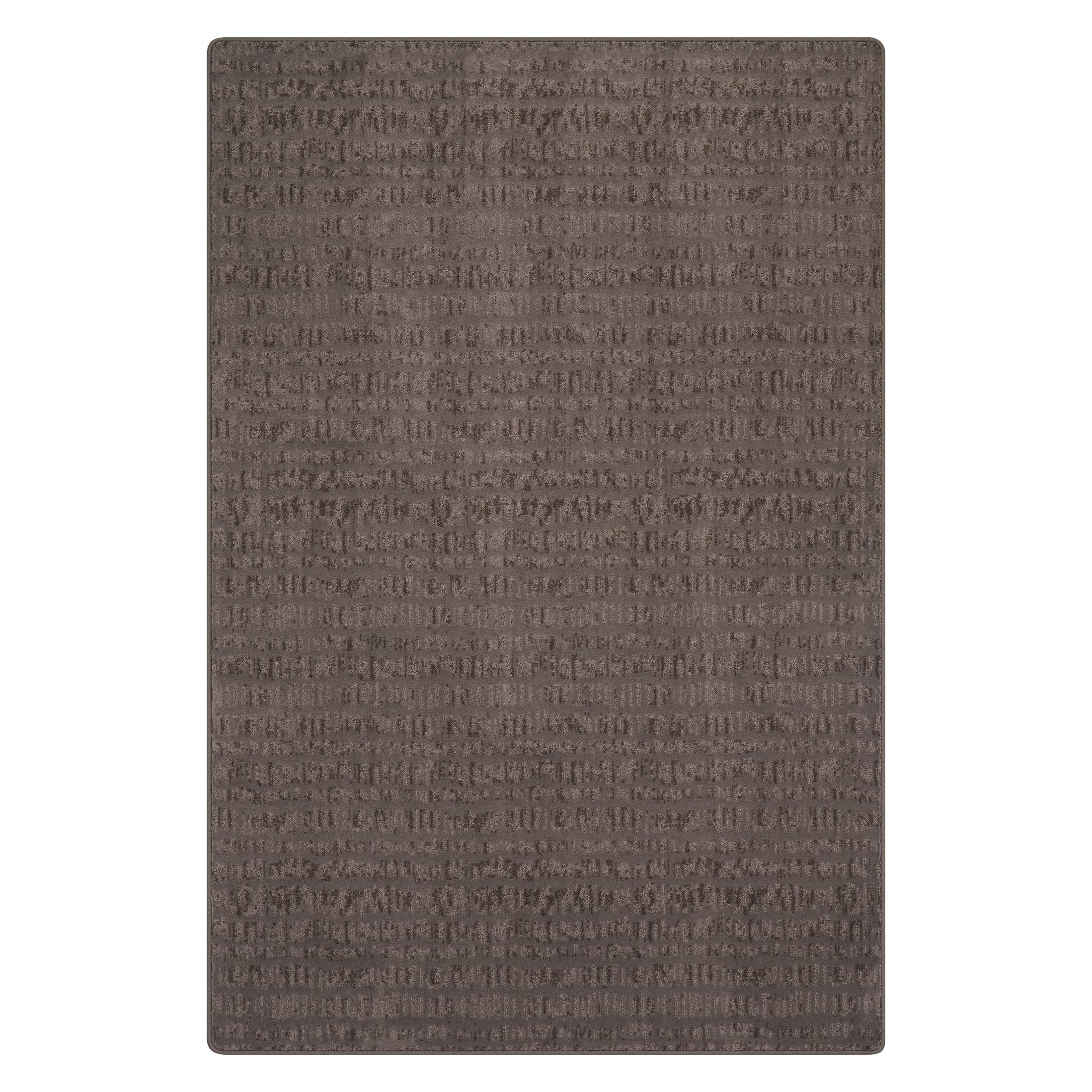 Tern Abstract Striped Custom Rug | Dark Brown