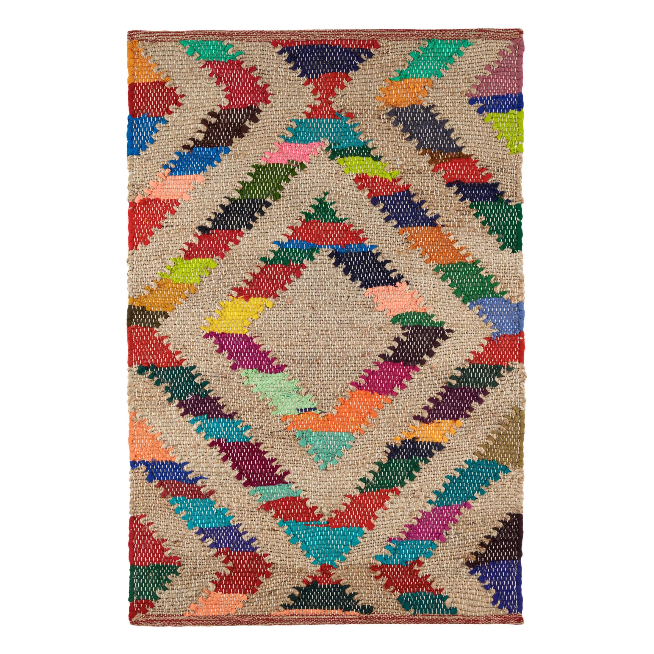 Tetra Chindi Handwoven Jute Rug | Multi - Image 3