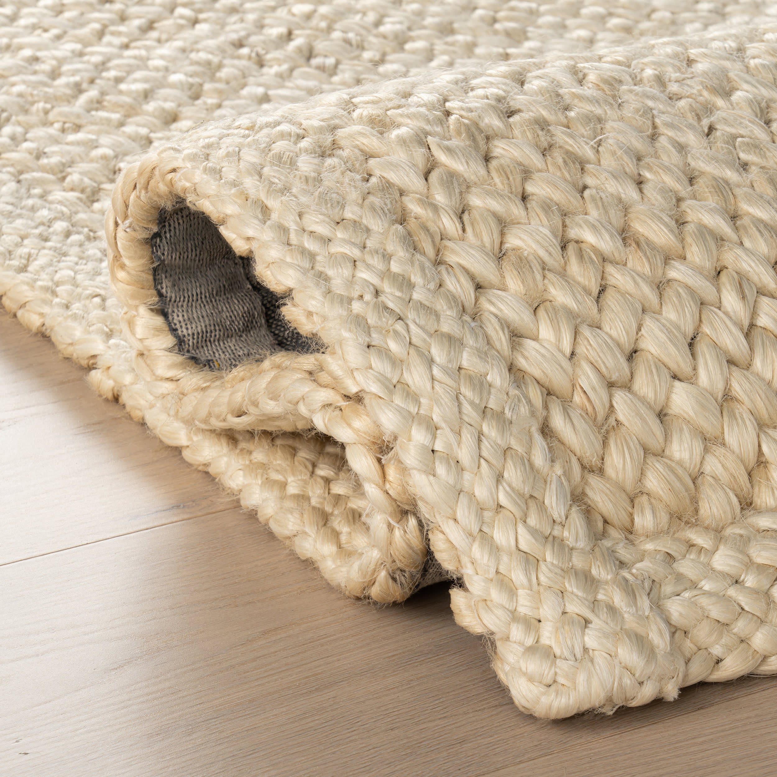Thale Textured Handmade Jute Rug | Bleach - Image 9