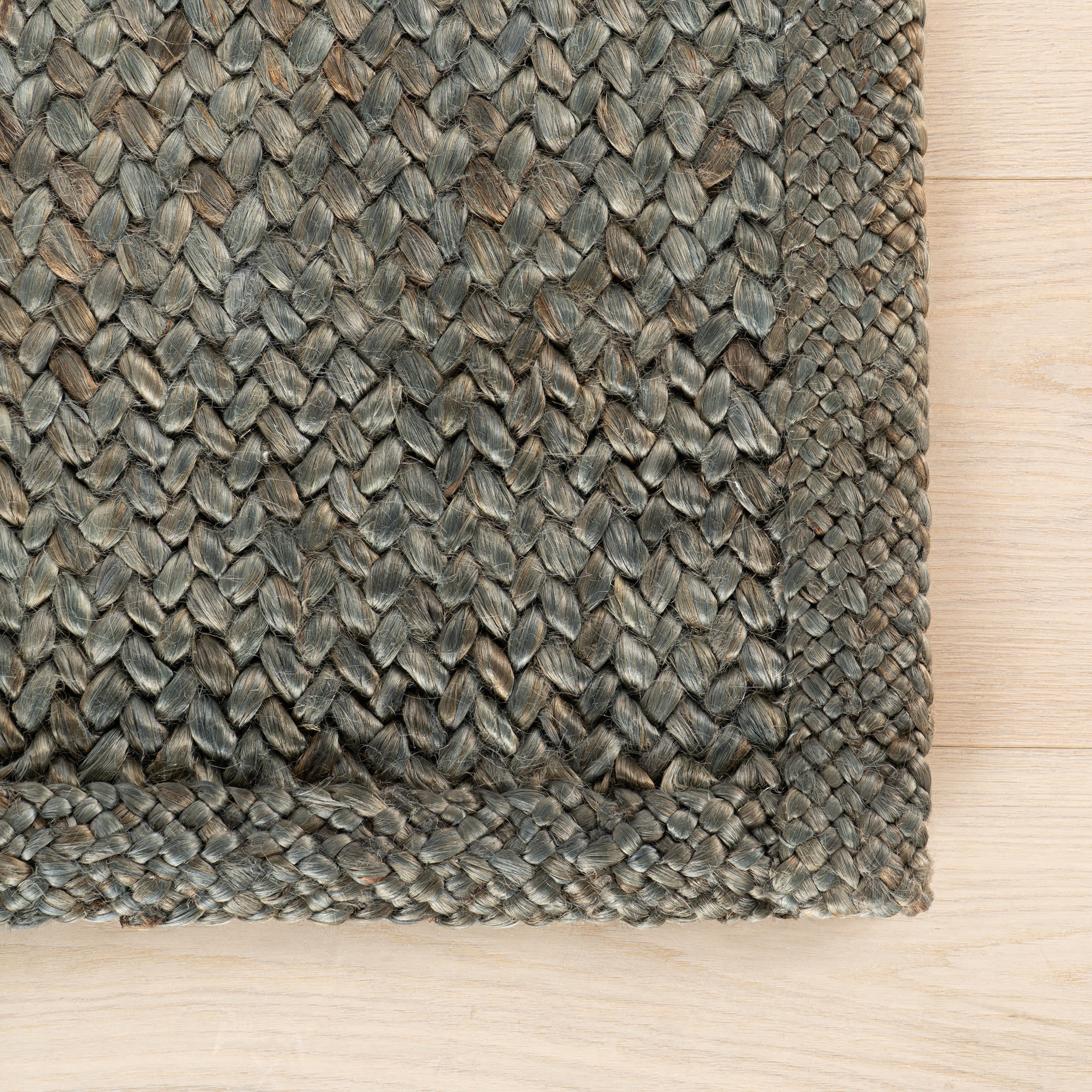 Thale Textured Handmade Jute Rug | Green - Image 3