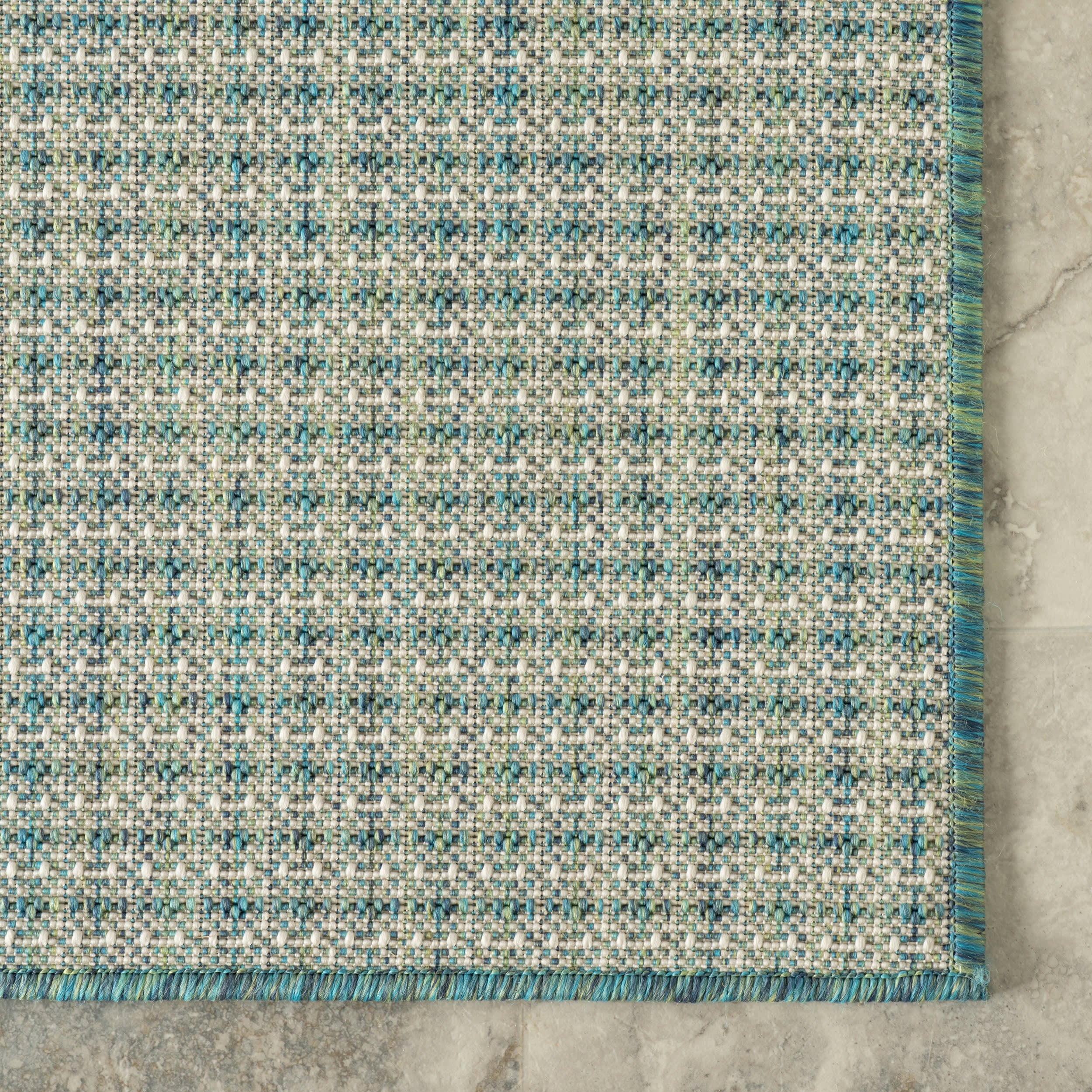 Tirzah Modern Indoor/Outdoor Rug | Teal - Image 4