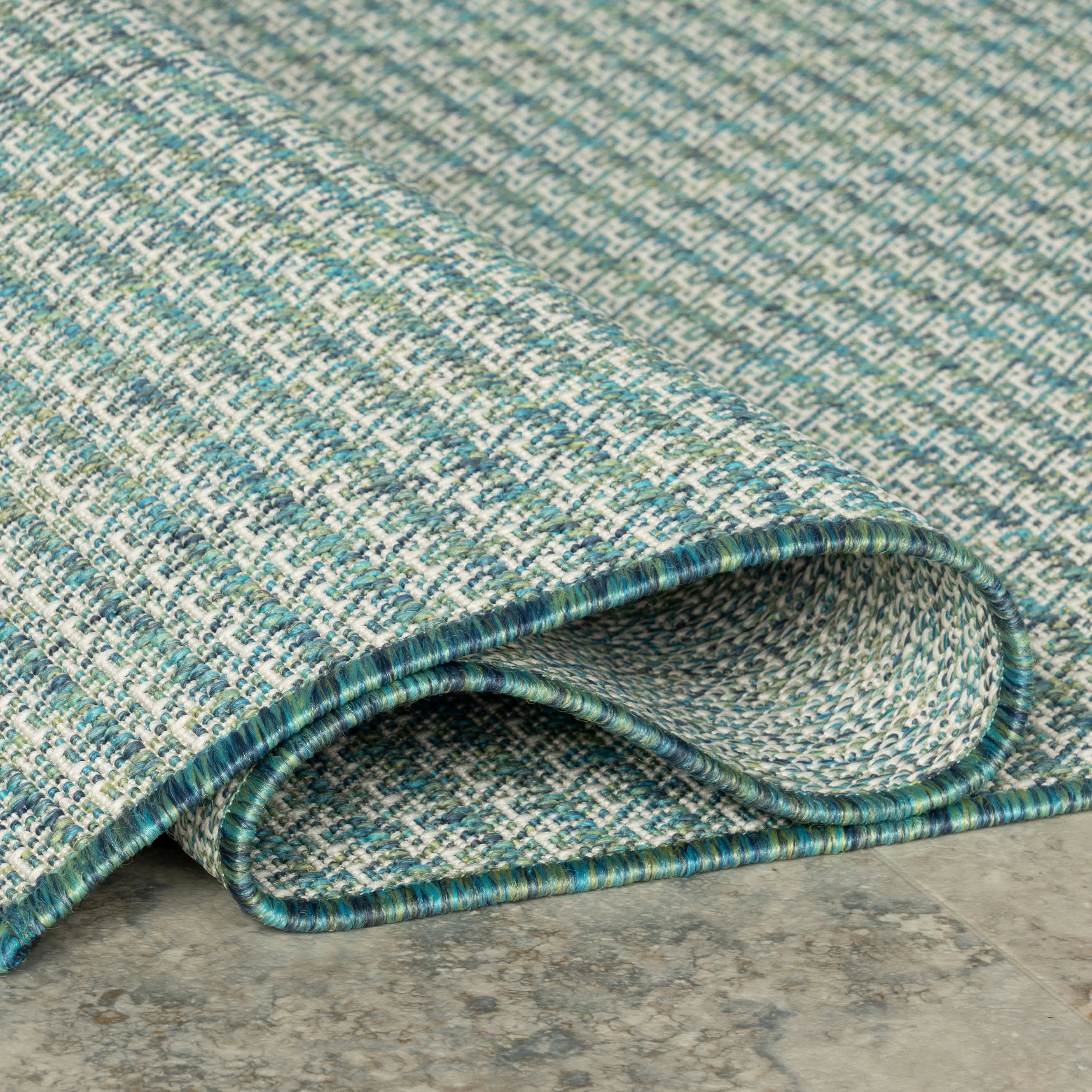 Tirzah Modern Indoor/Outdoor Rug | Teal - Image 7