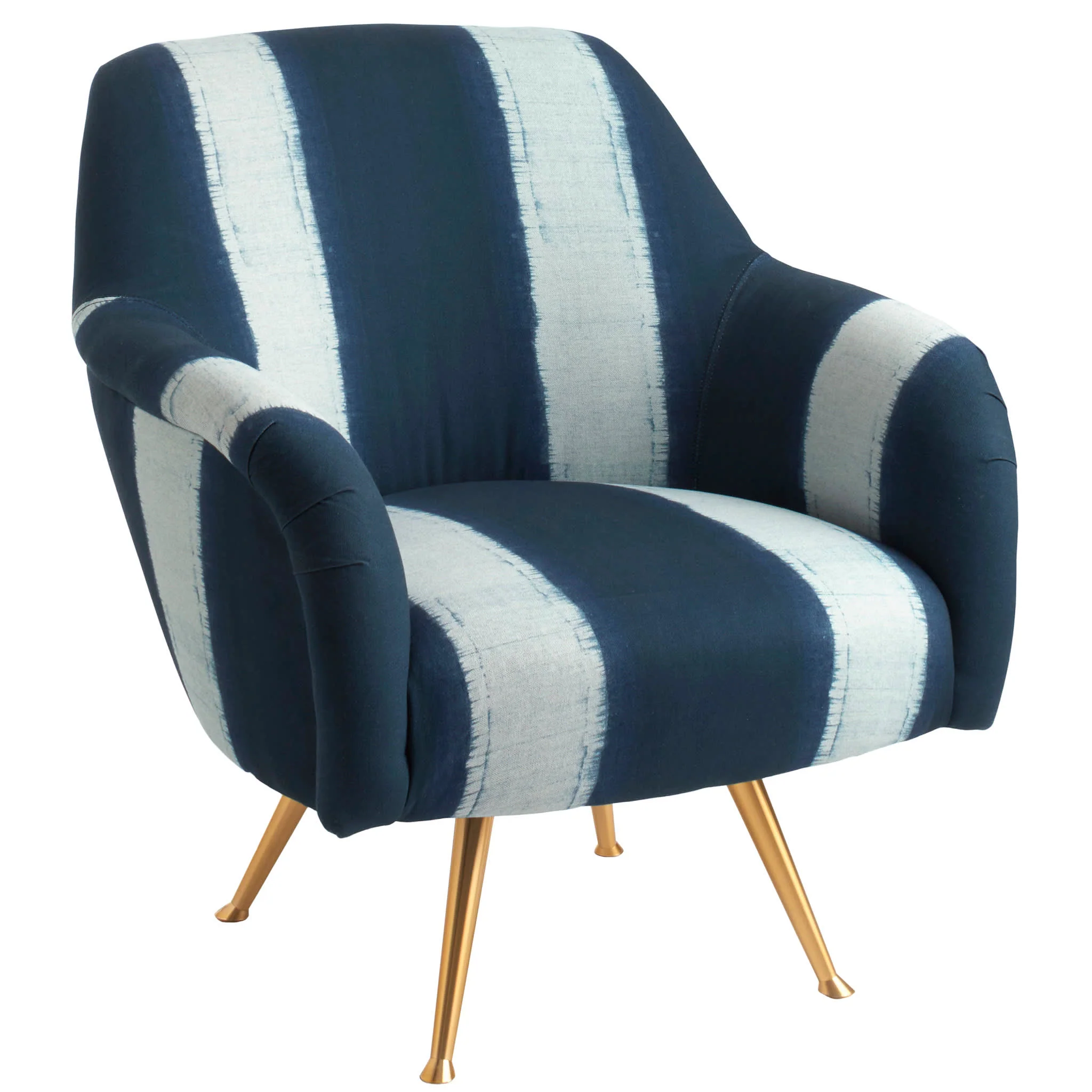 Sydney Swivel Chair | Tisbury Stripe Indigo