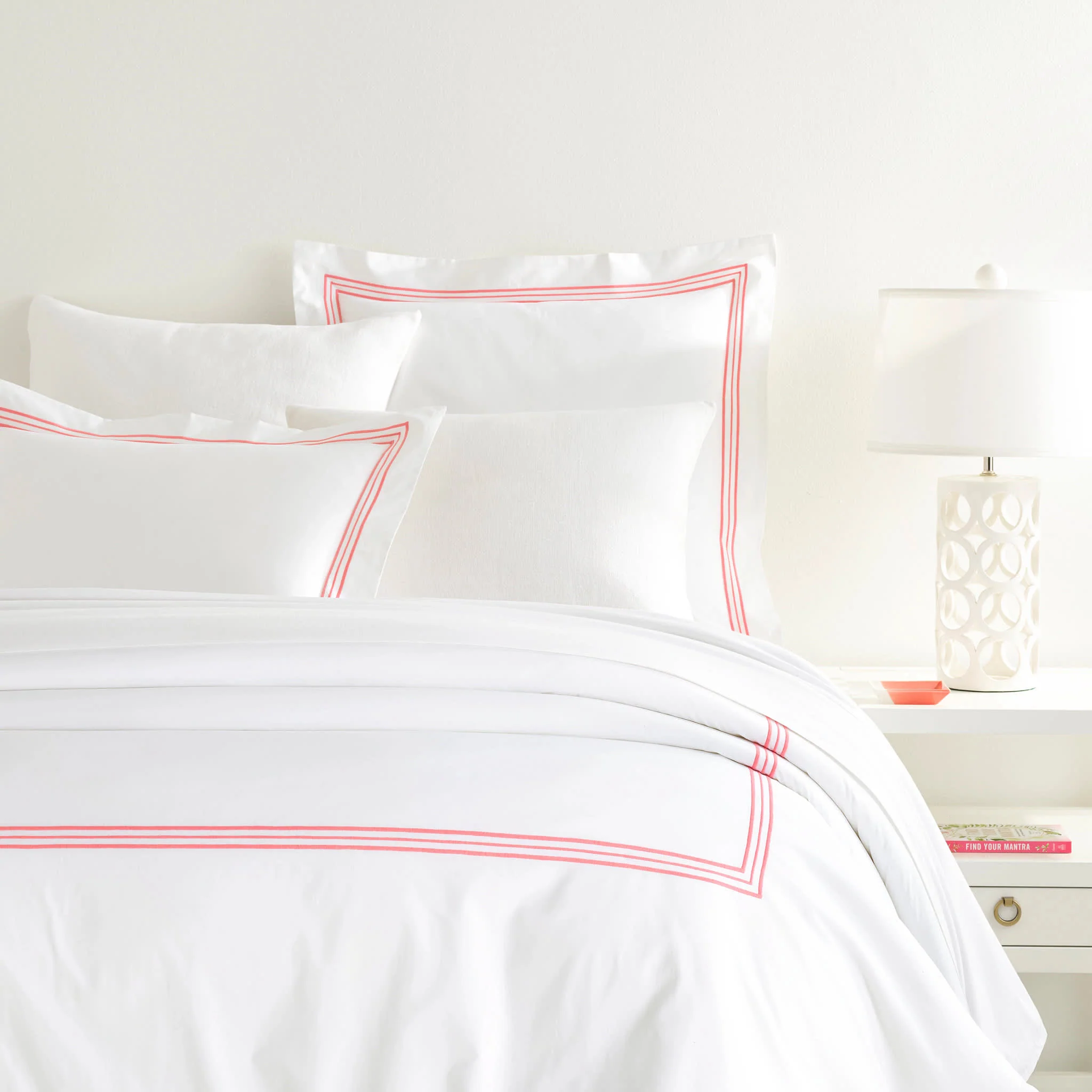 Trio Duvet Cover | Coral