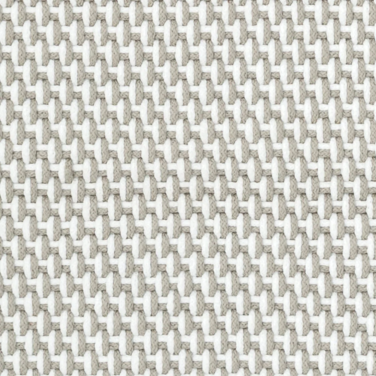 Two-Tone Rope Handwoven Indoor/Outdoor Rug Swatch | Platinum/White